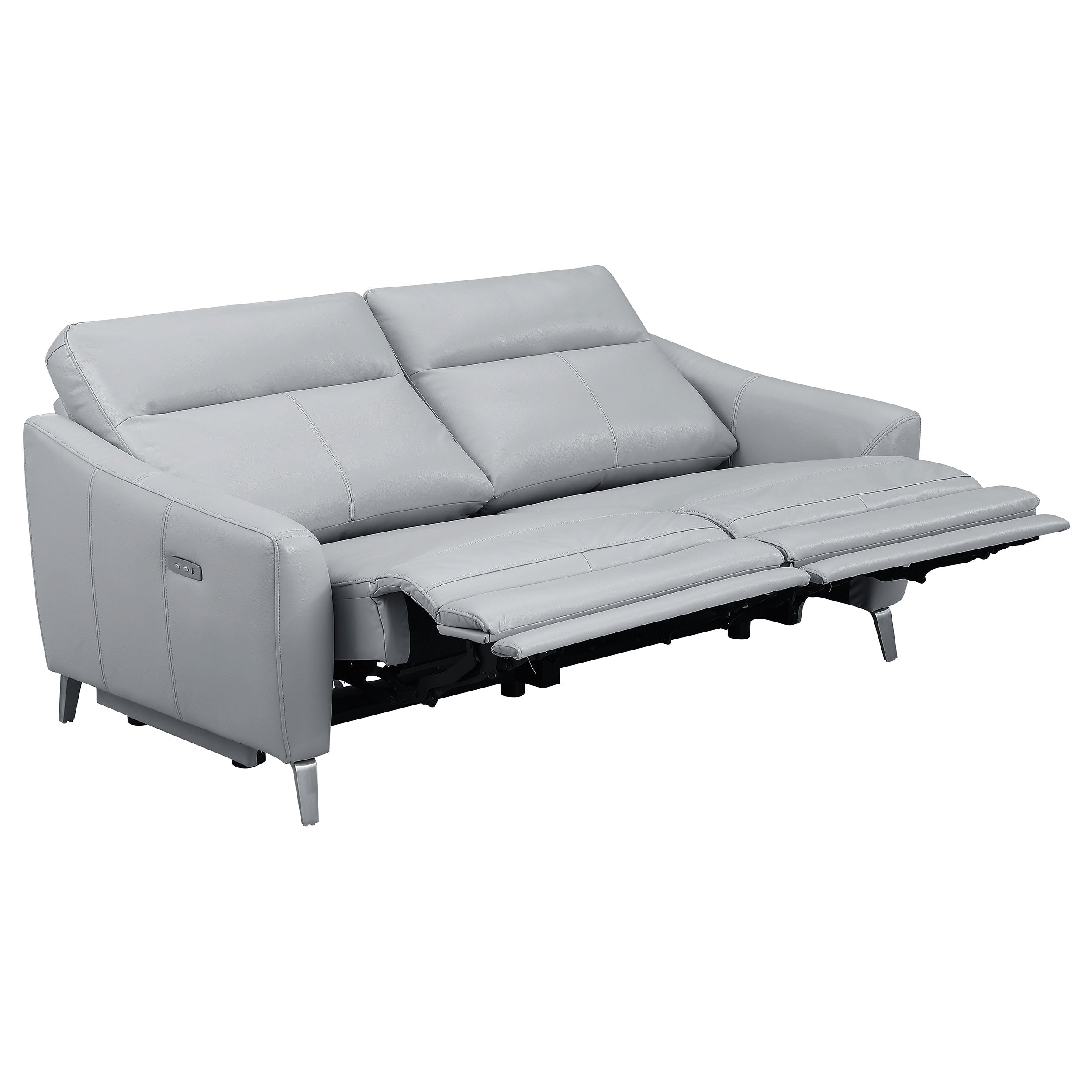 Alphonza Upholstered Power Living Room Set Power Sofa Grey