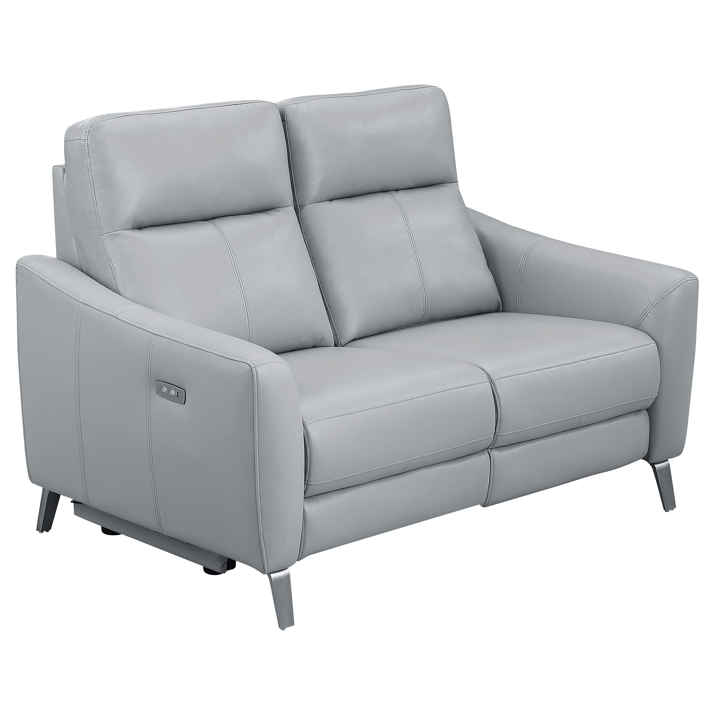 Alphonza Upholstered Power Living Room Set Power Sofa Grey