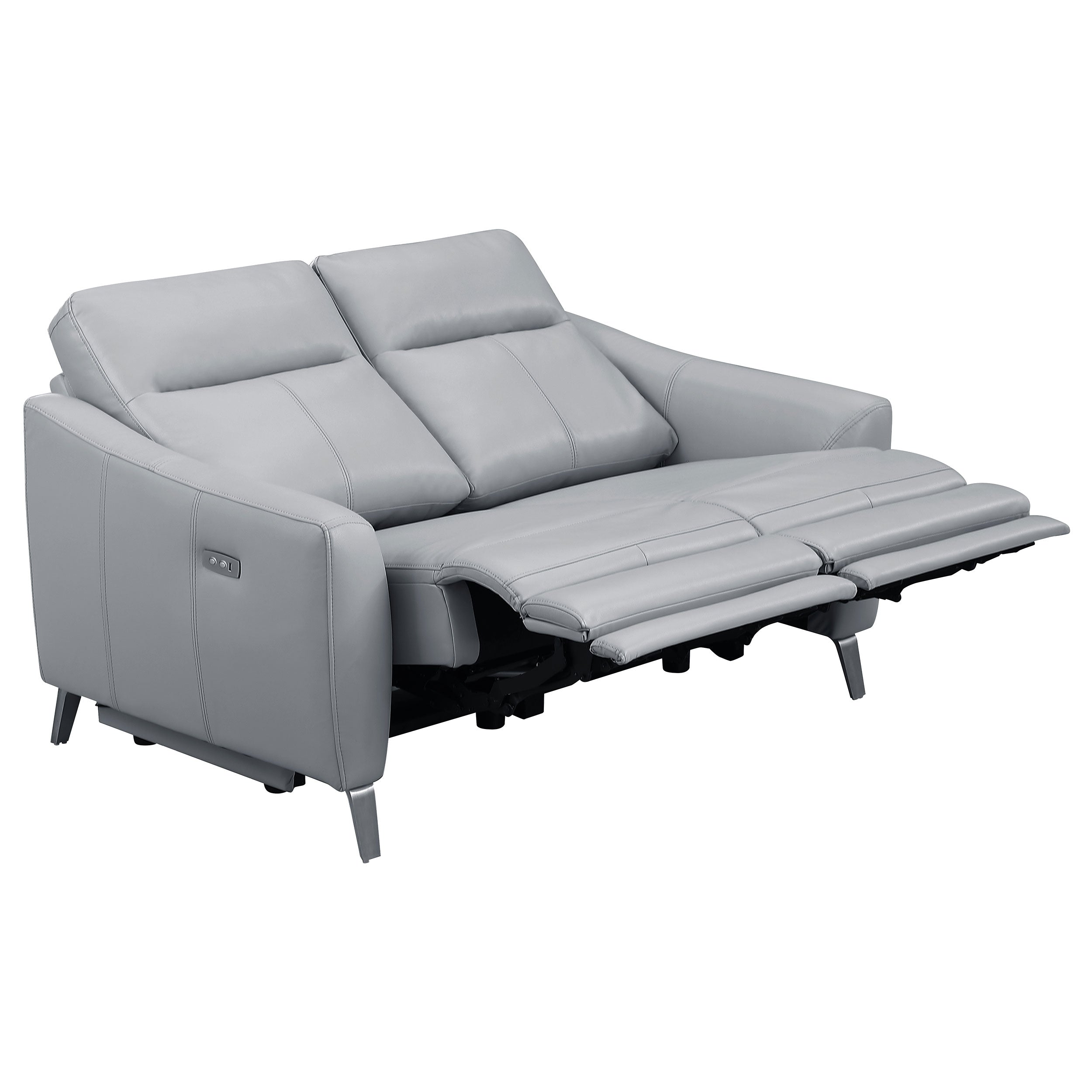 Alphonza Upholstered Power Living Room Set Power Sofa Grey