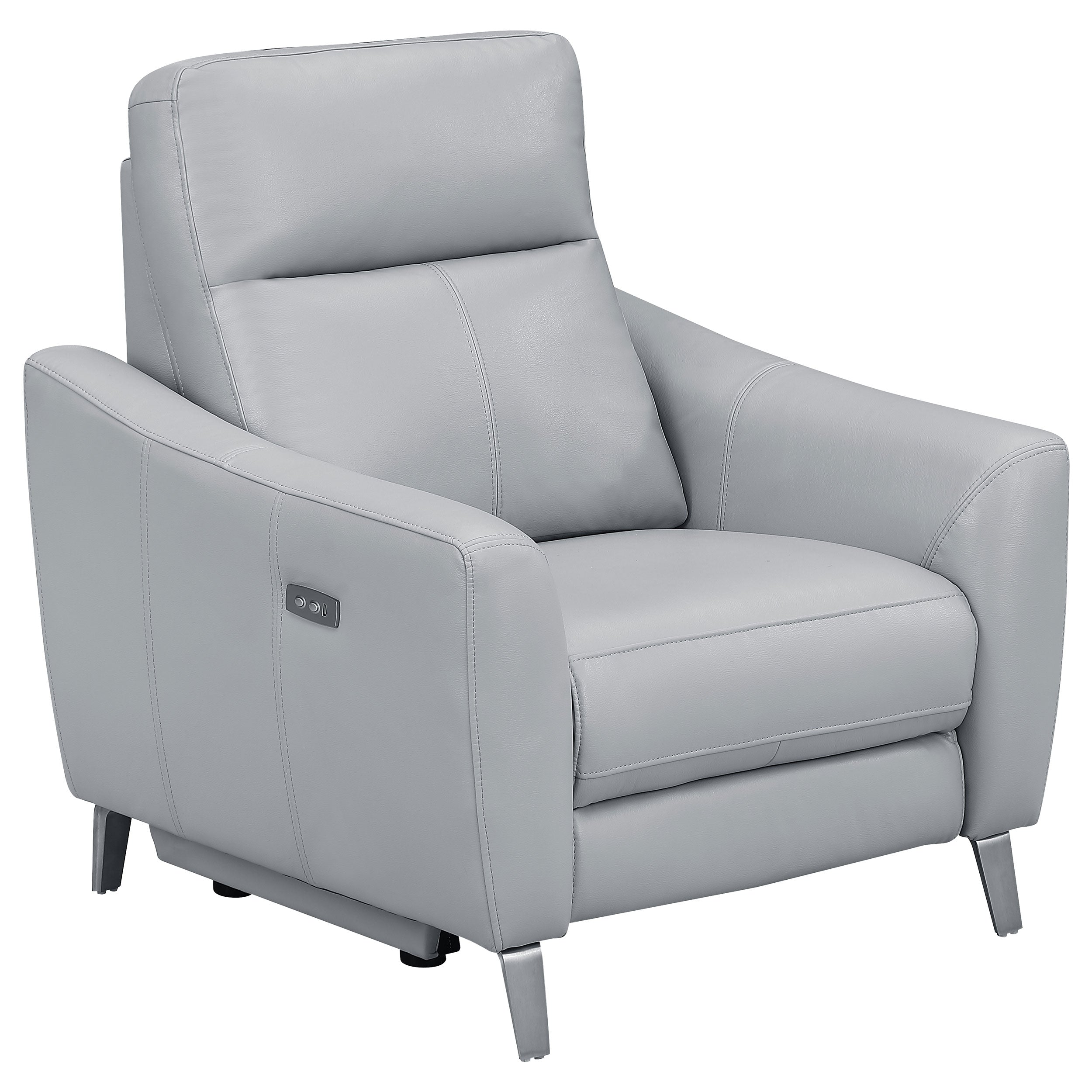 Derek Upholstered Power Recliner Power Recliner Grey