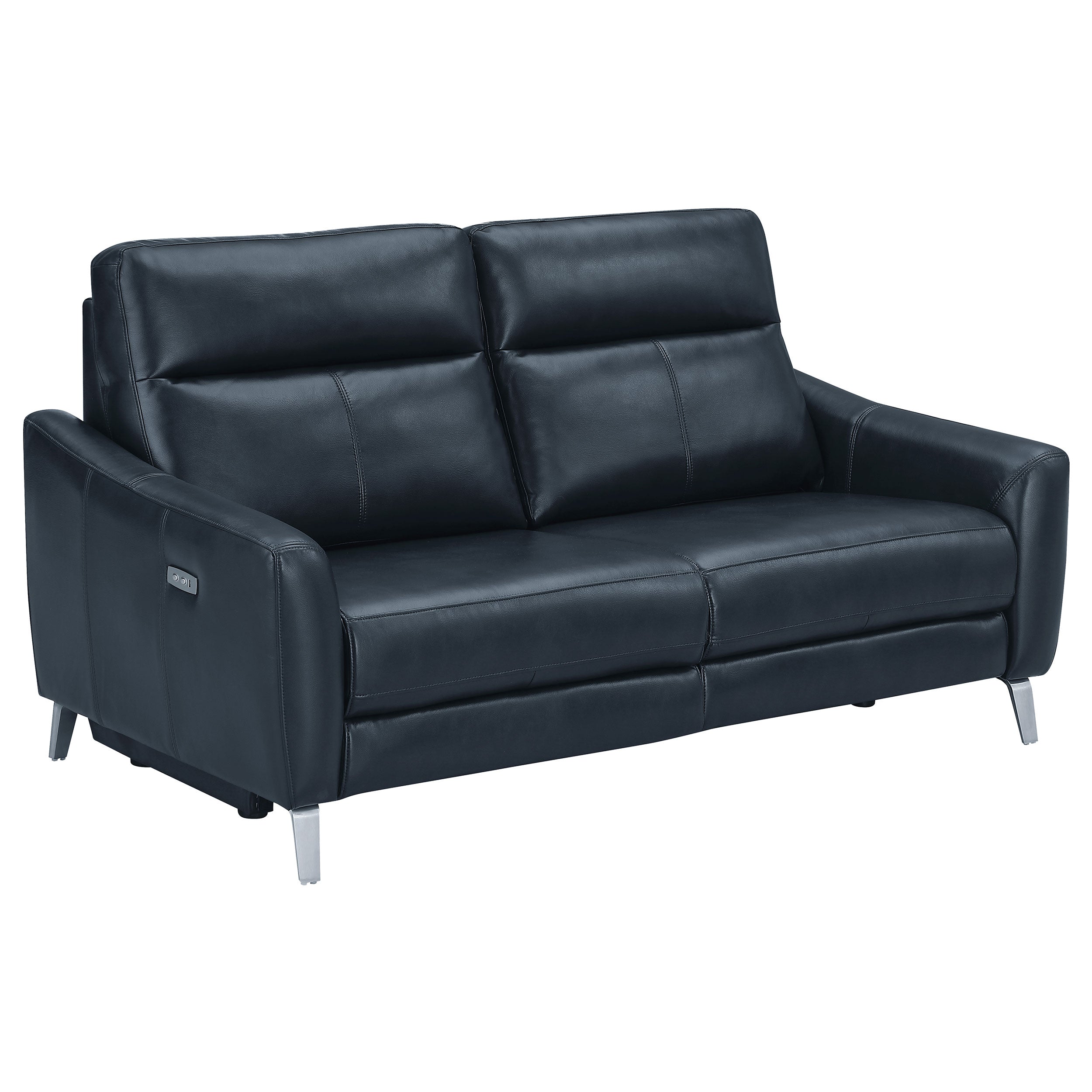 Alyss Upholstered Power Living Room Set Power Sofa Blue