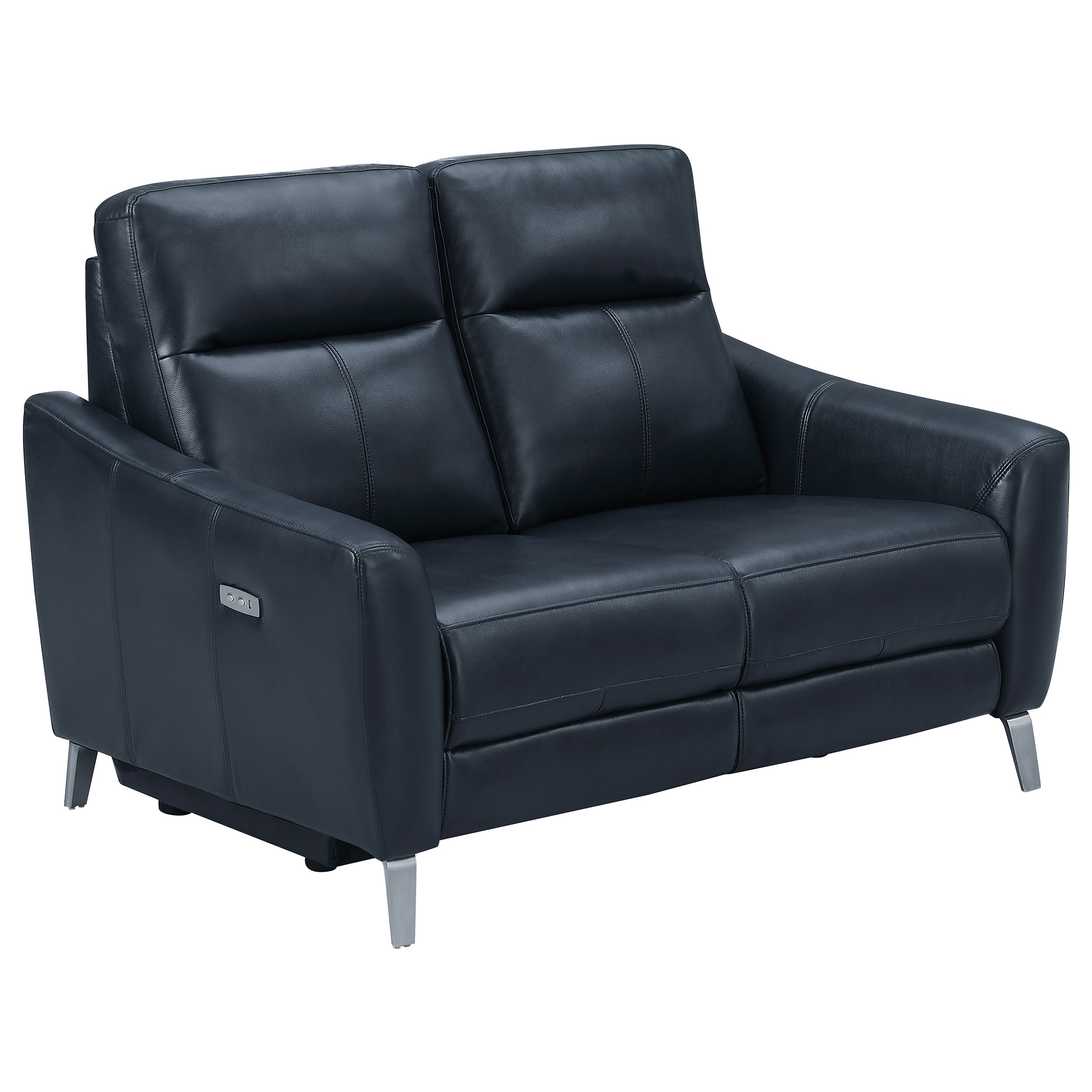 Alyss Upholstered Power Living Room Set Power Sofa Blue