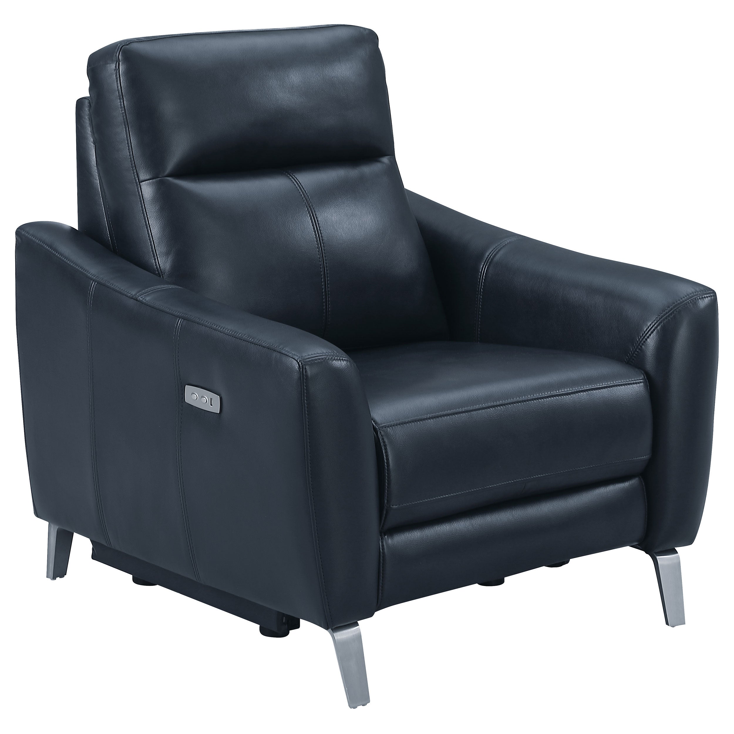 Derek Upholstered Power Recliner Power Recliner Blue