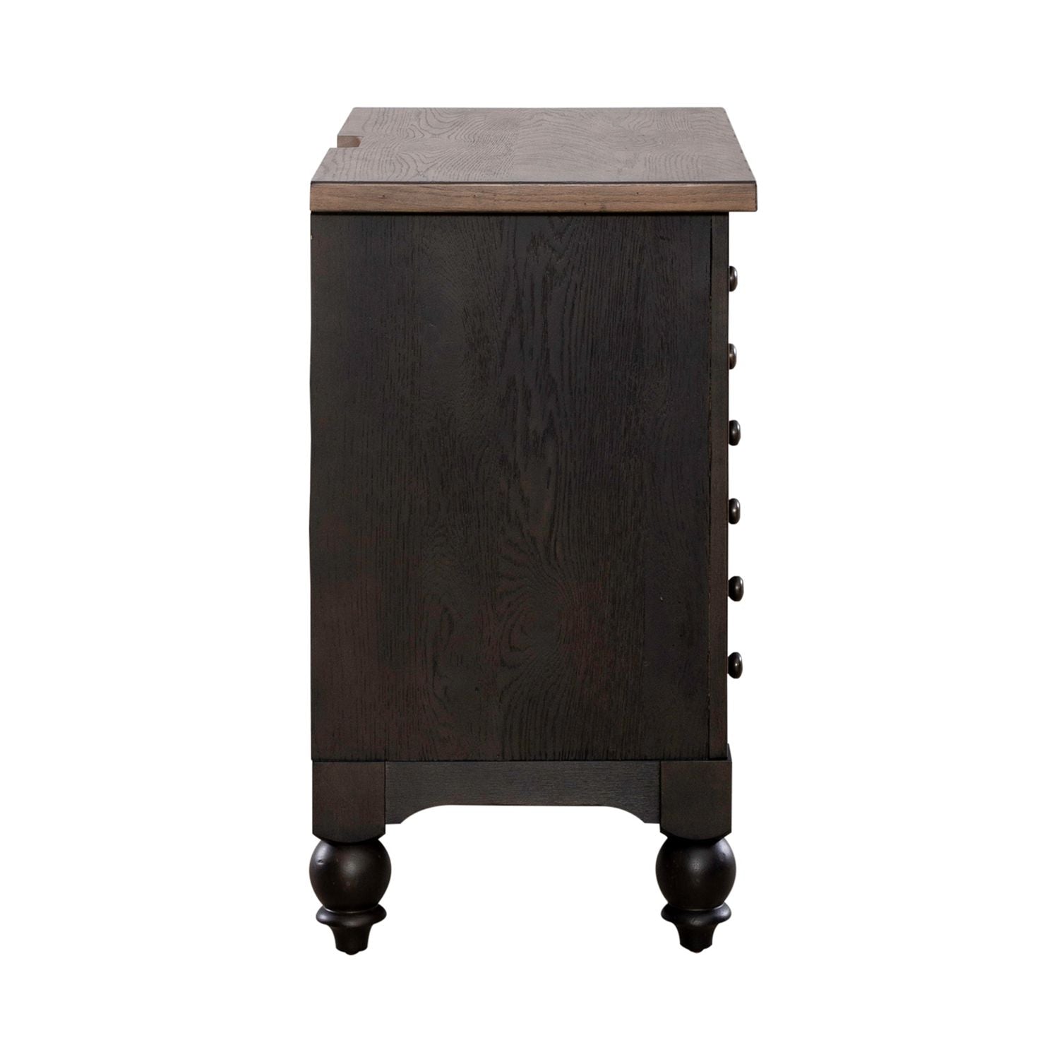 Aumuller Bedside Chest with Charging Station - Black