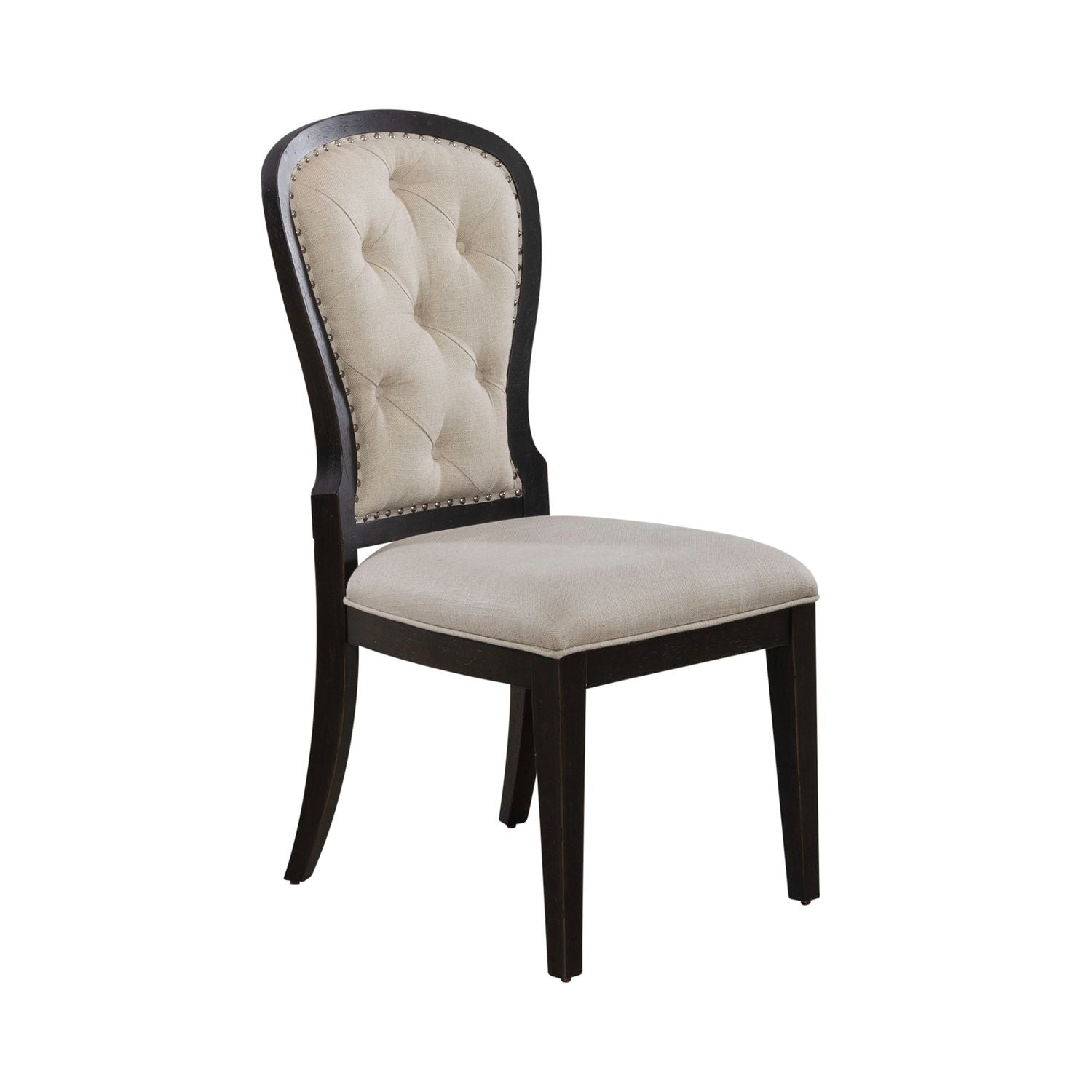 Charlotterose Upholstered Tufted Back Side Chair - Black