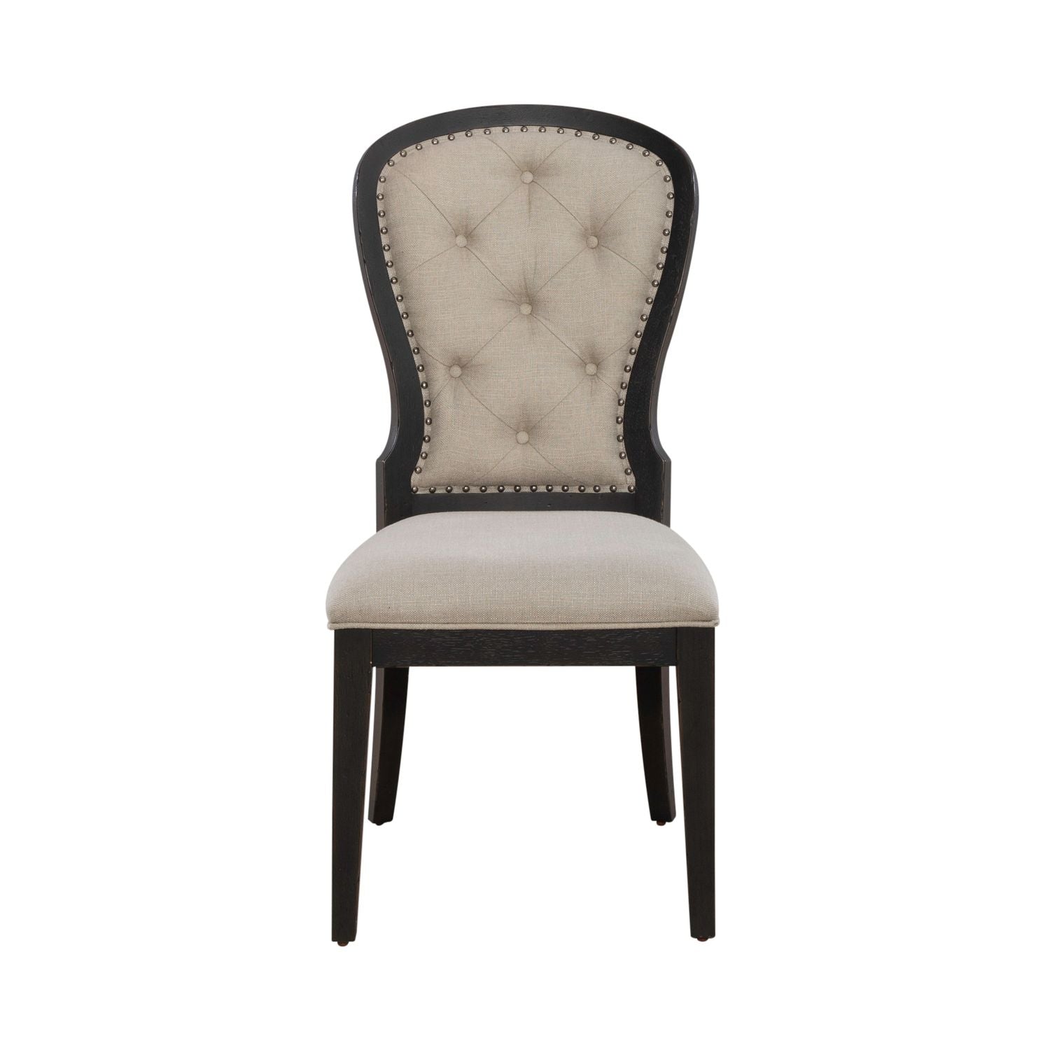 Charlotterose Upholstered Tufted Back Side Chair - Black