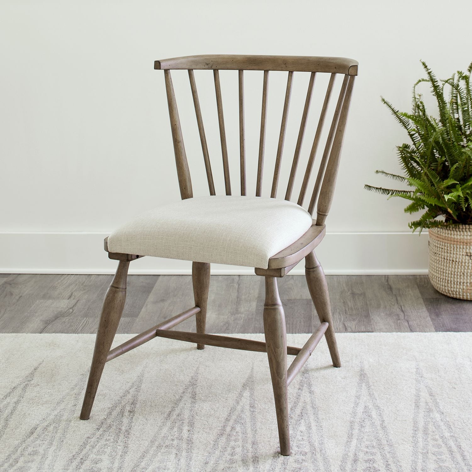 Emilce Upholstered Seat Windsor Chair