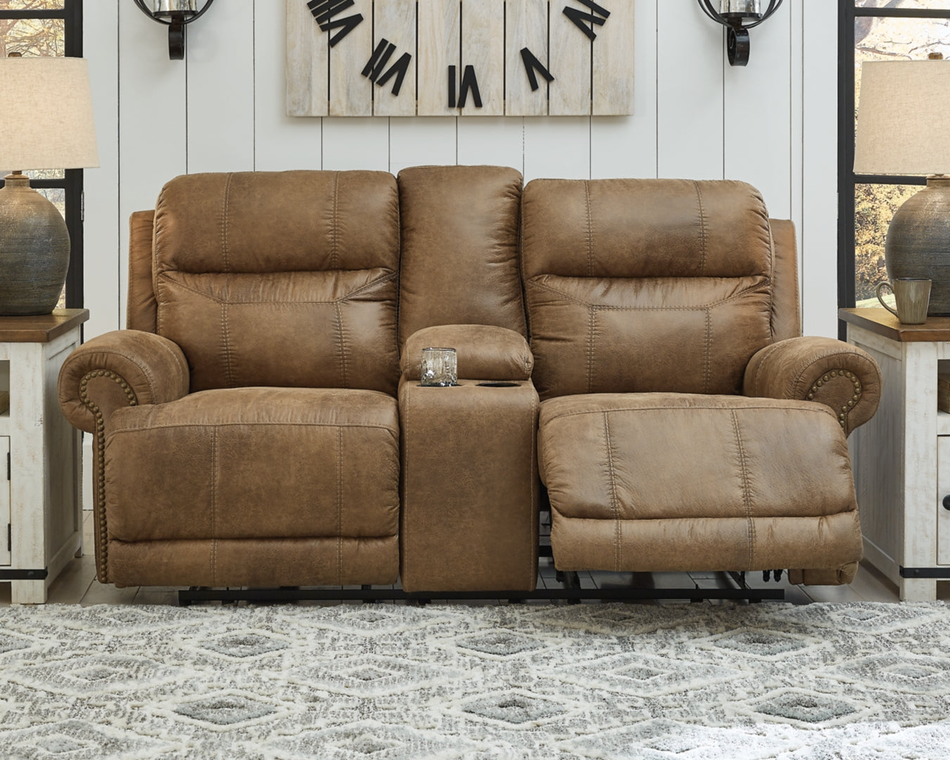 Grearview Power Reclining Loveseat with Console