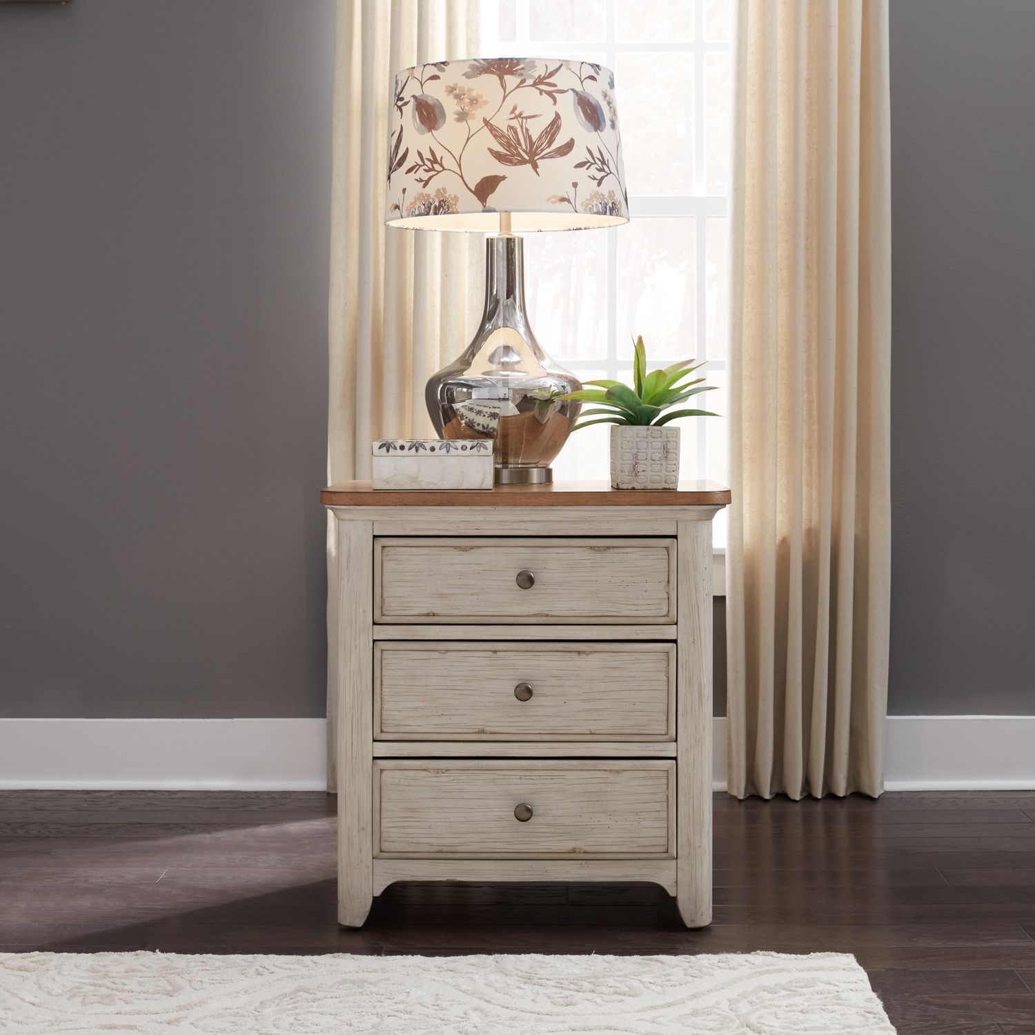 Dianela 3 Drawer Night Stand with Charging Station