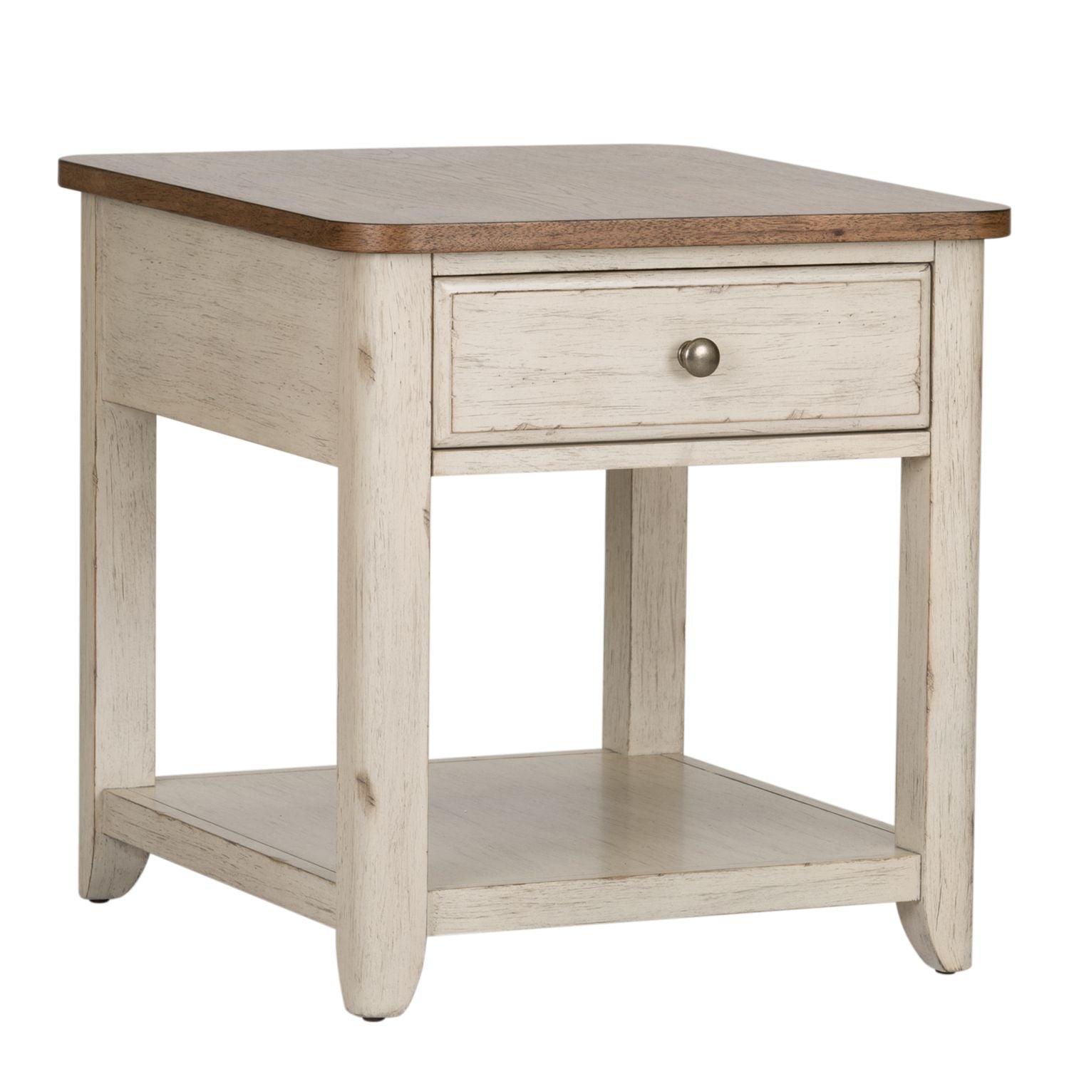 Ethelbert End Table with Basket