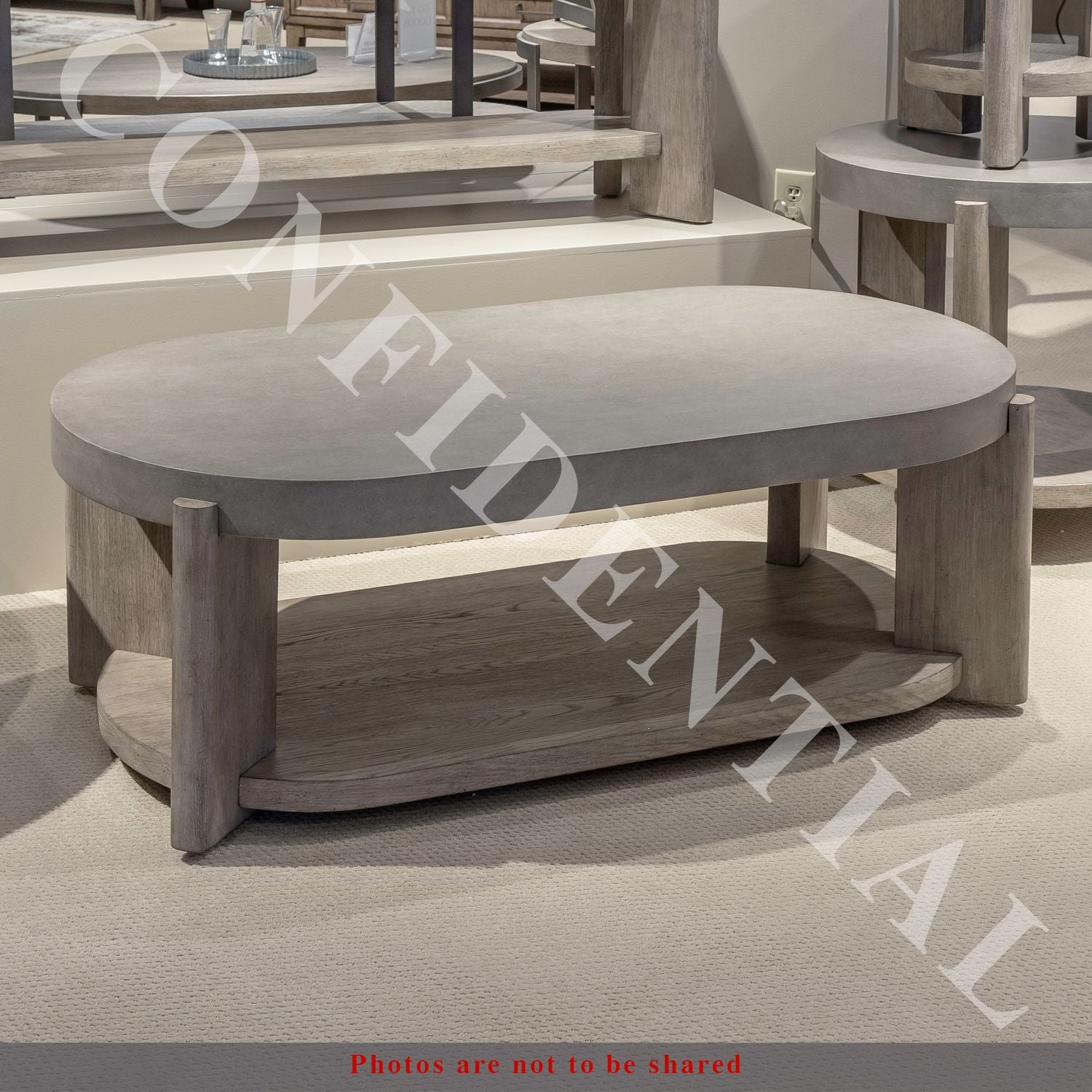 Abequa Oval Cocktail Coffee Table