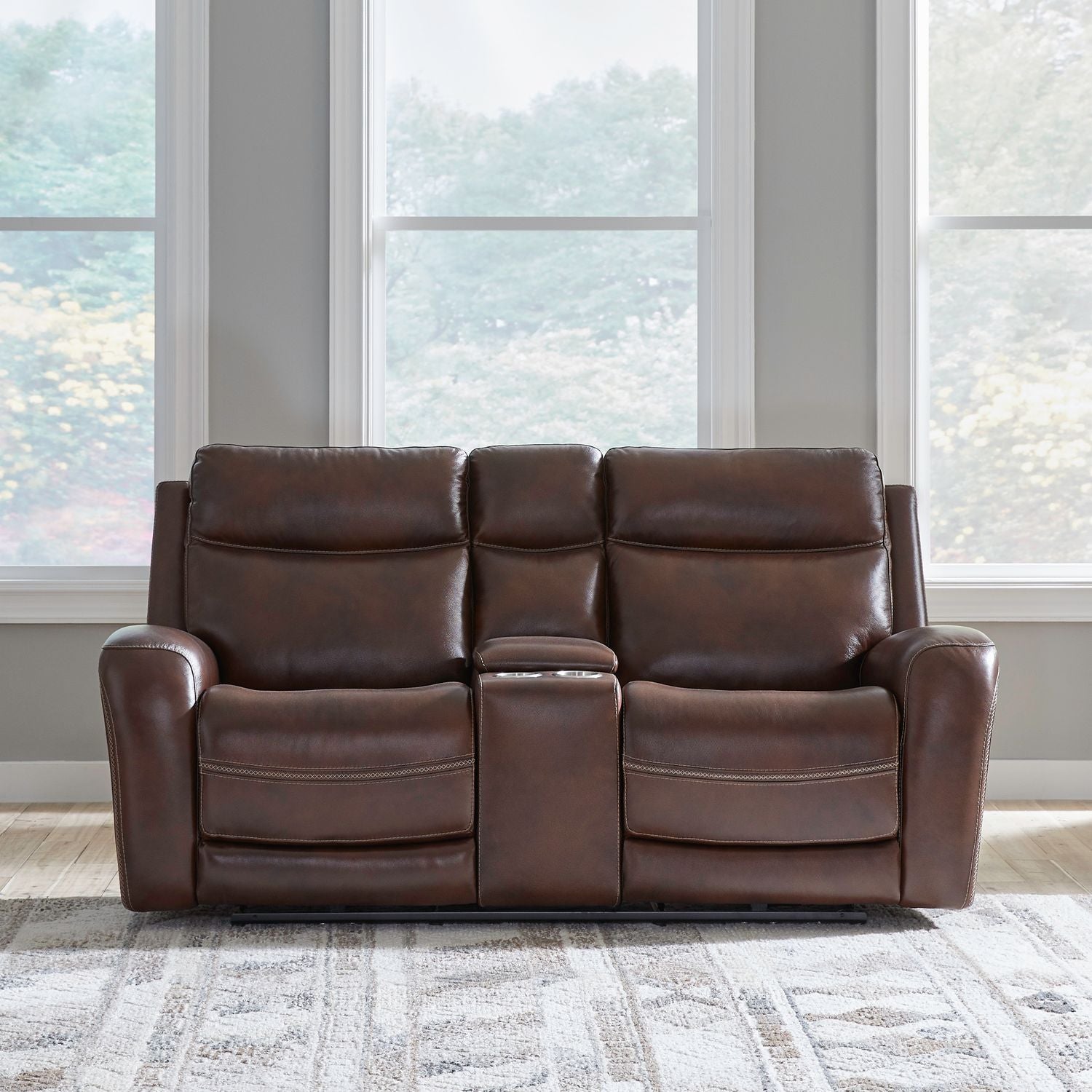 Carmouche Recliner Loveseat with Console - Cognac