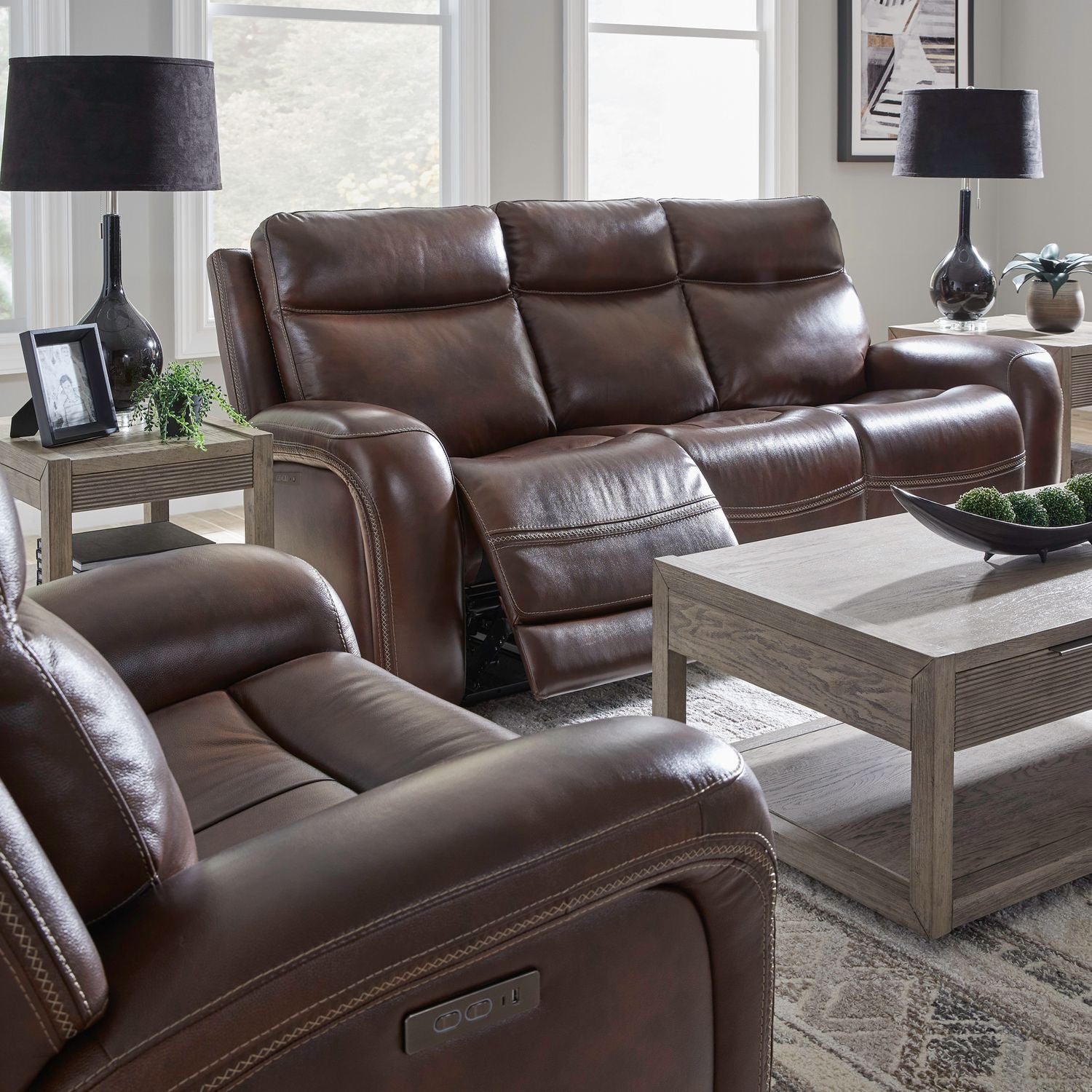 Perdido Recliner Sofa - Cognac