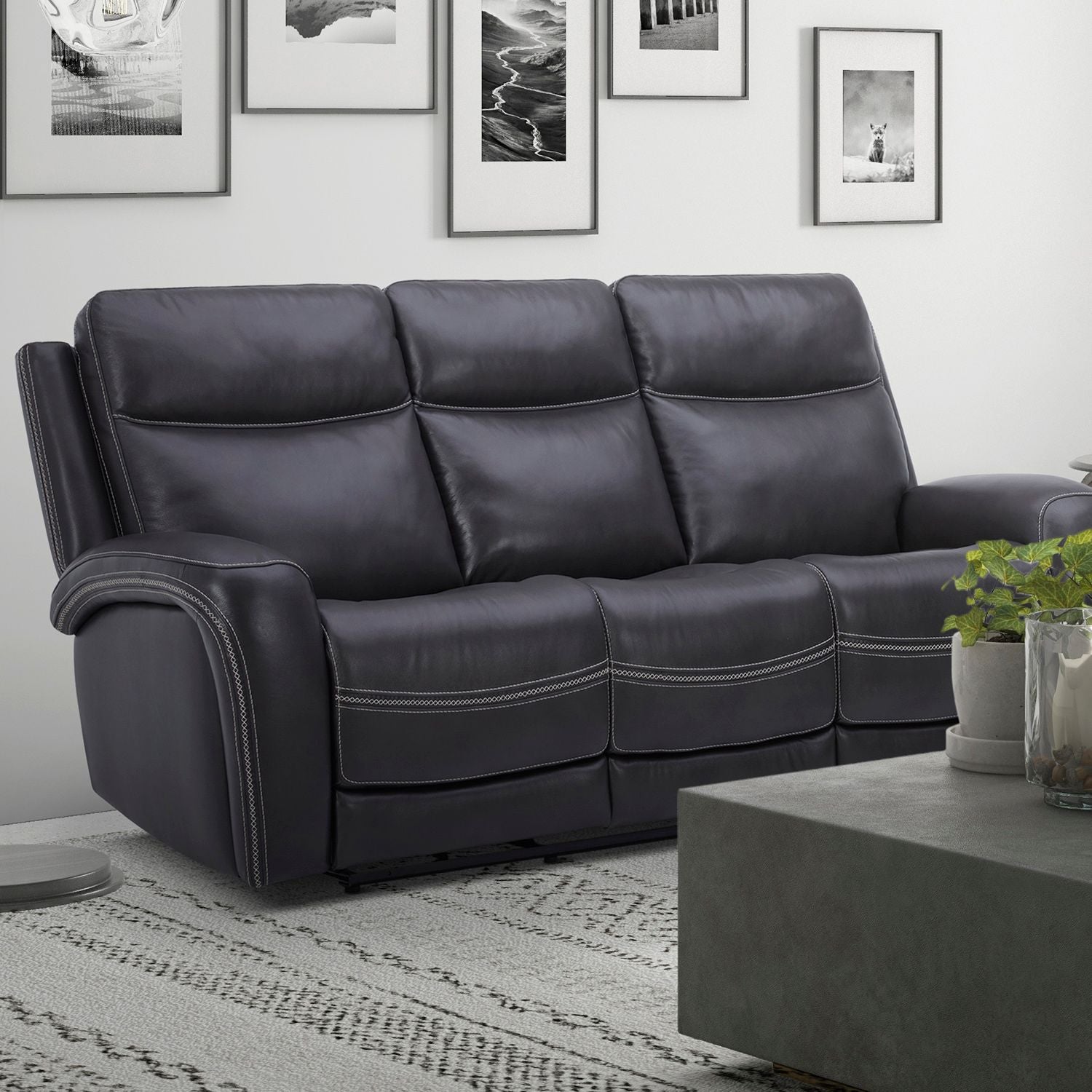 Jonisha Recliner Sofa - Charcoal