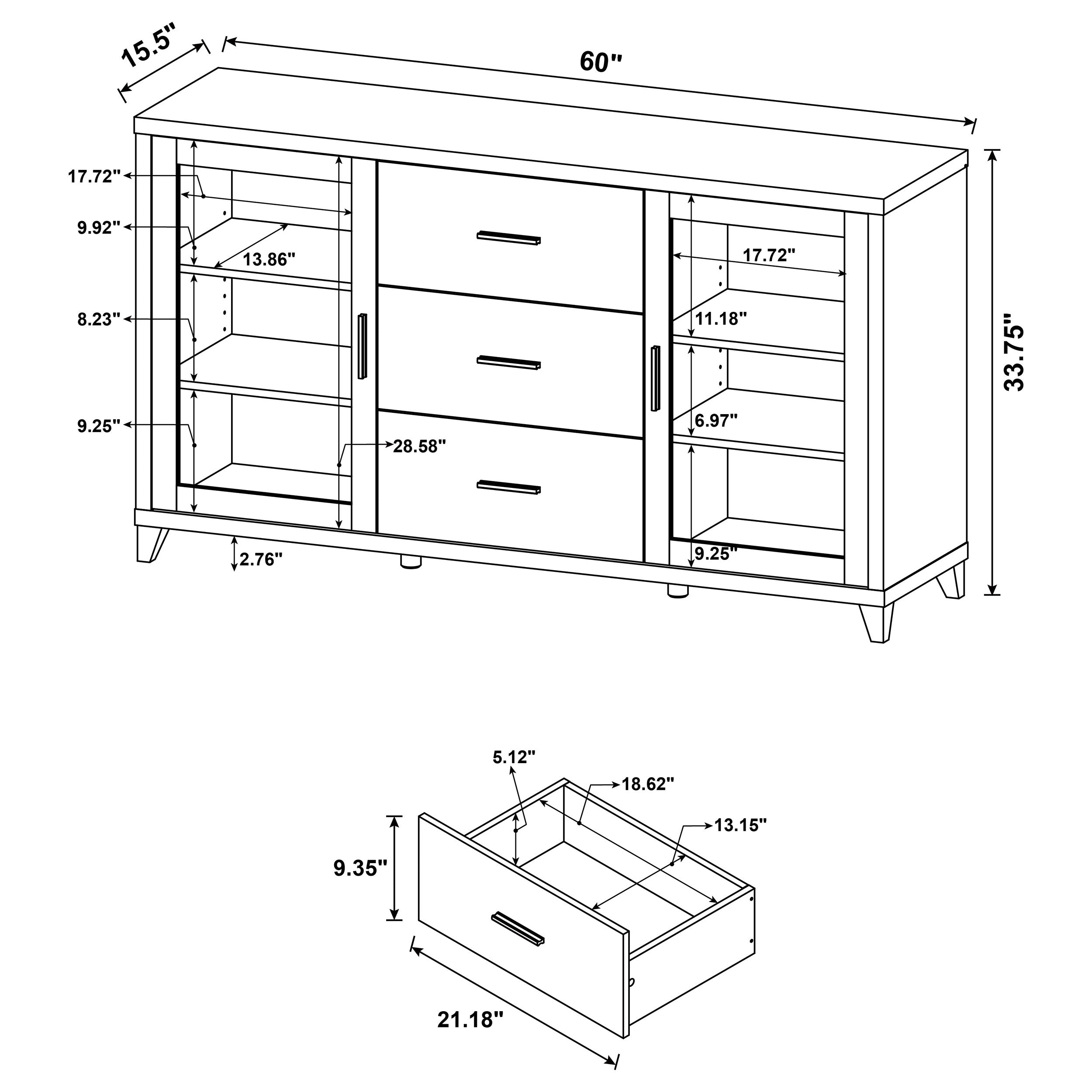 Lewes 4-piece Entertainment Center Cappuccino