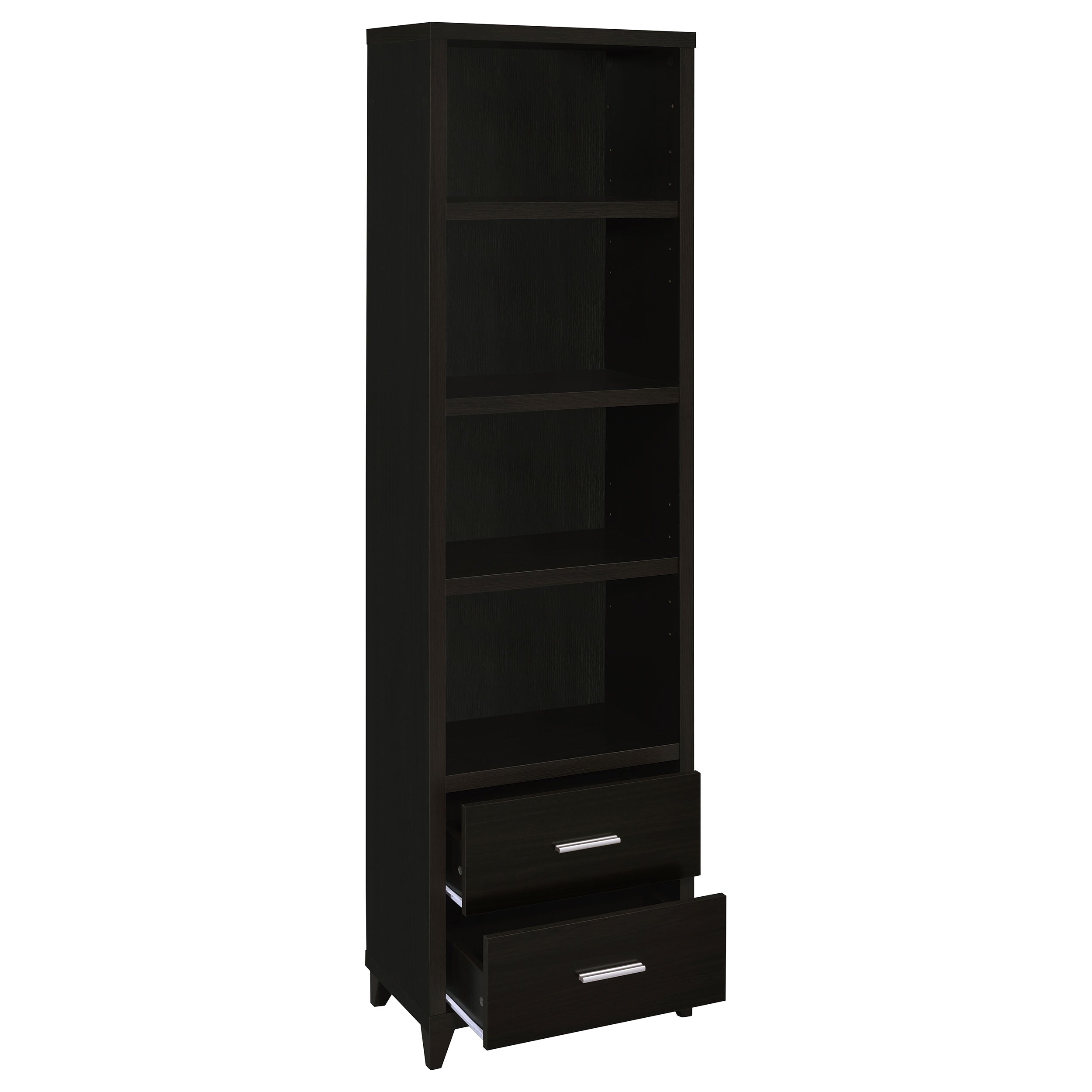 Lewes 2-drawer Media Tower Cappuccino