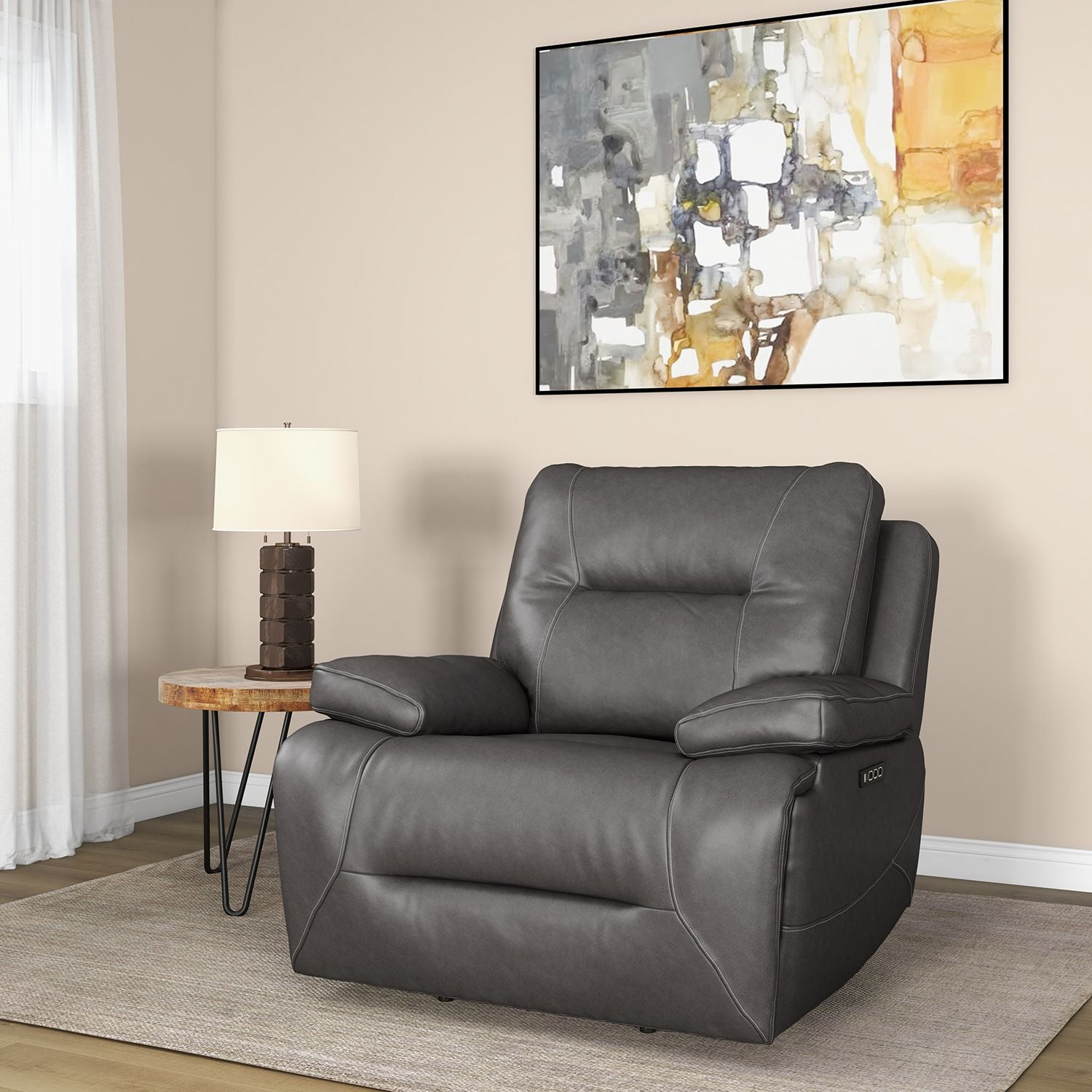 Zyiona Recliner Armchair - Gray