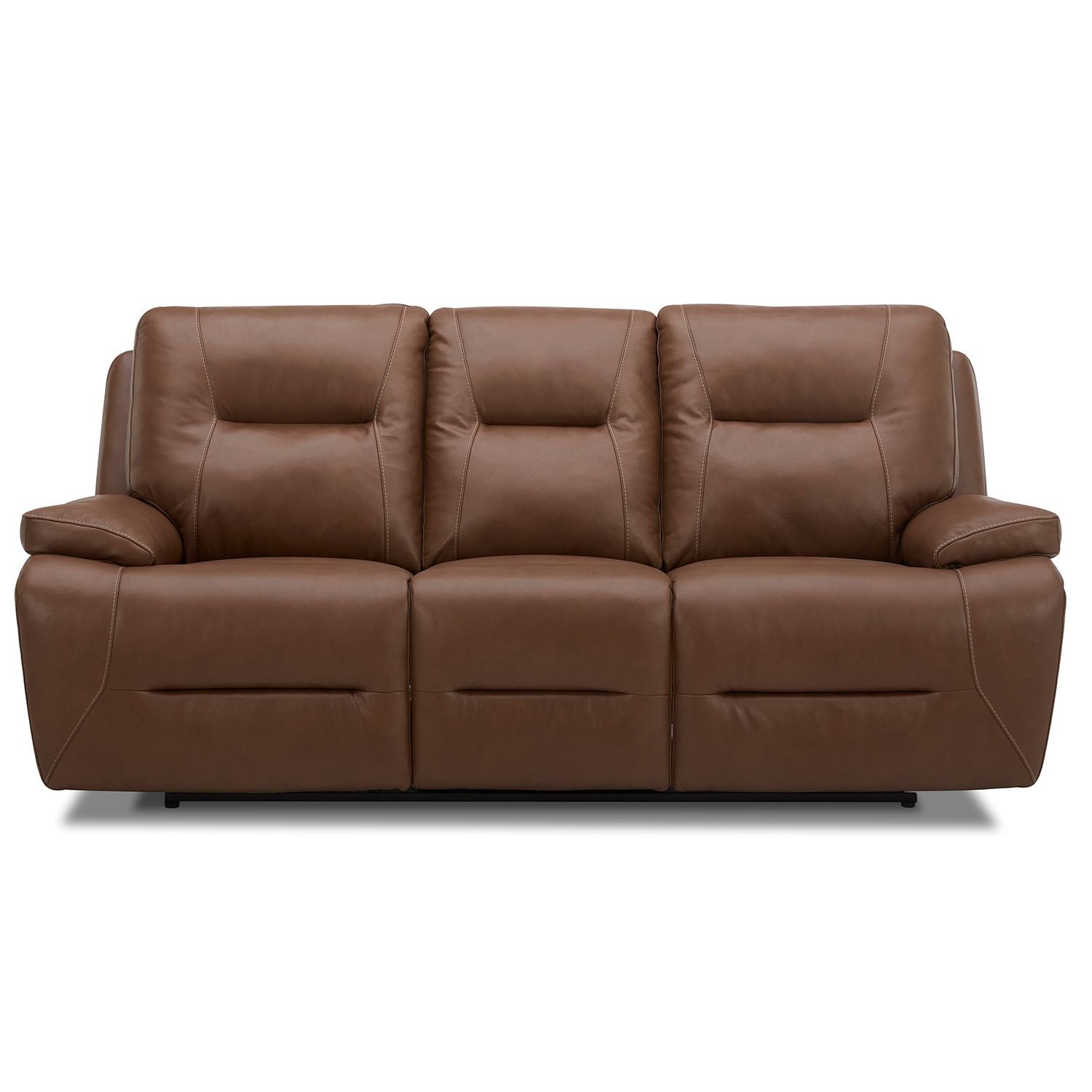 Claytin Recliner Sofa - Saddle