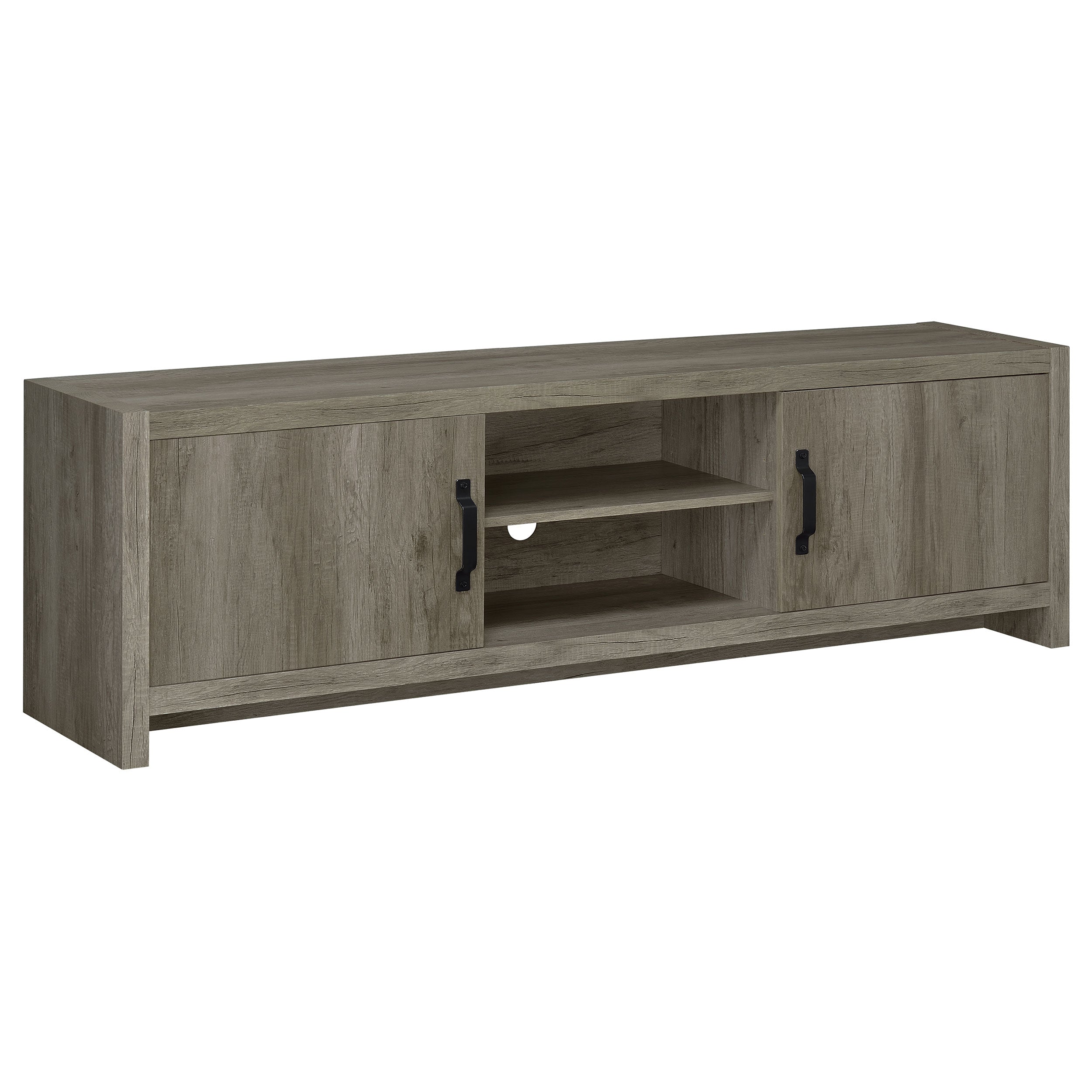 Burke 2-door TV Console Grey Driftwood