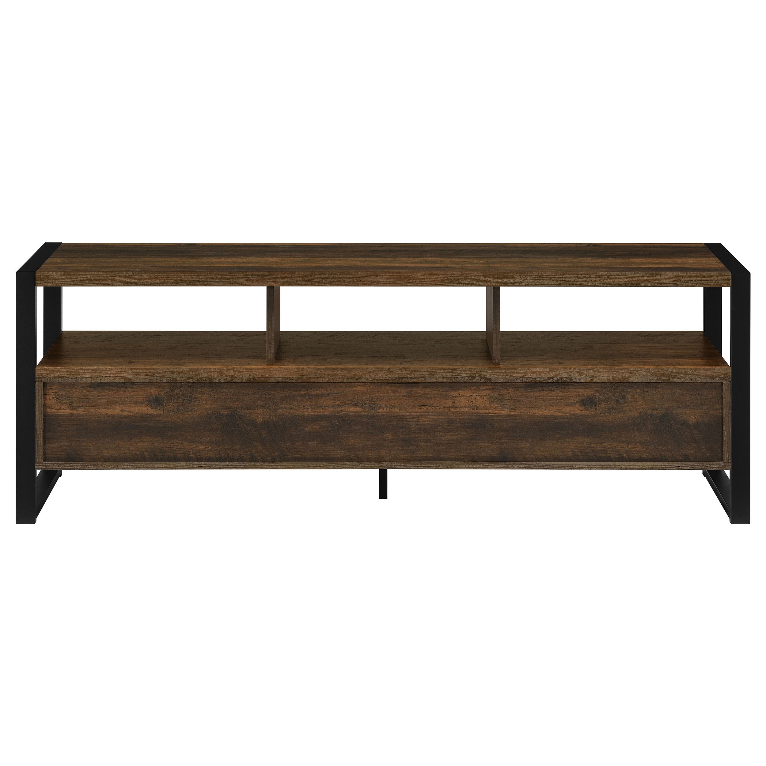 James 3-drawer Composite Wood 60" TV Stand Dark Pine