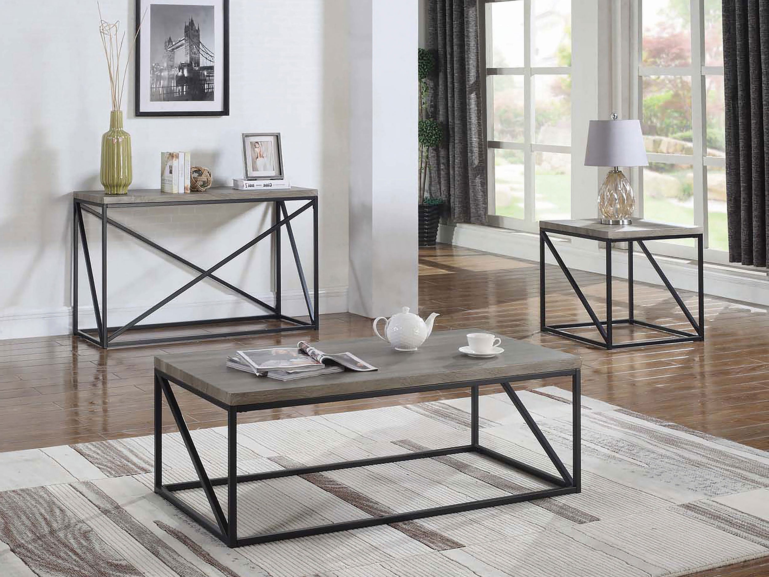 Birdie Rectangular Coffee Table Sonoma Grey