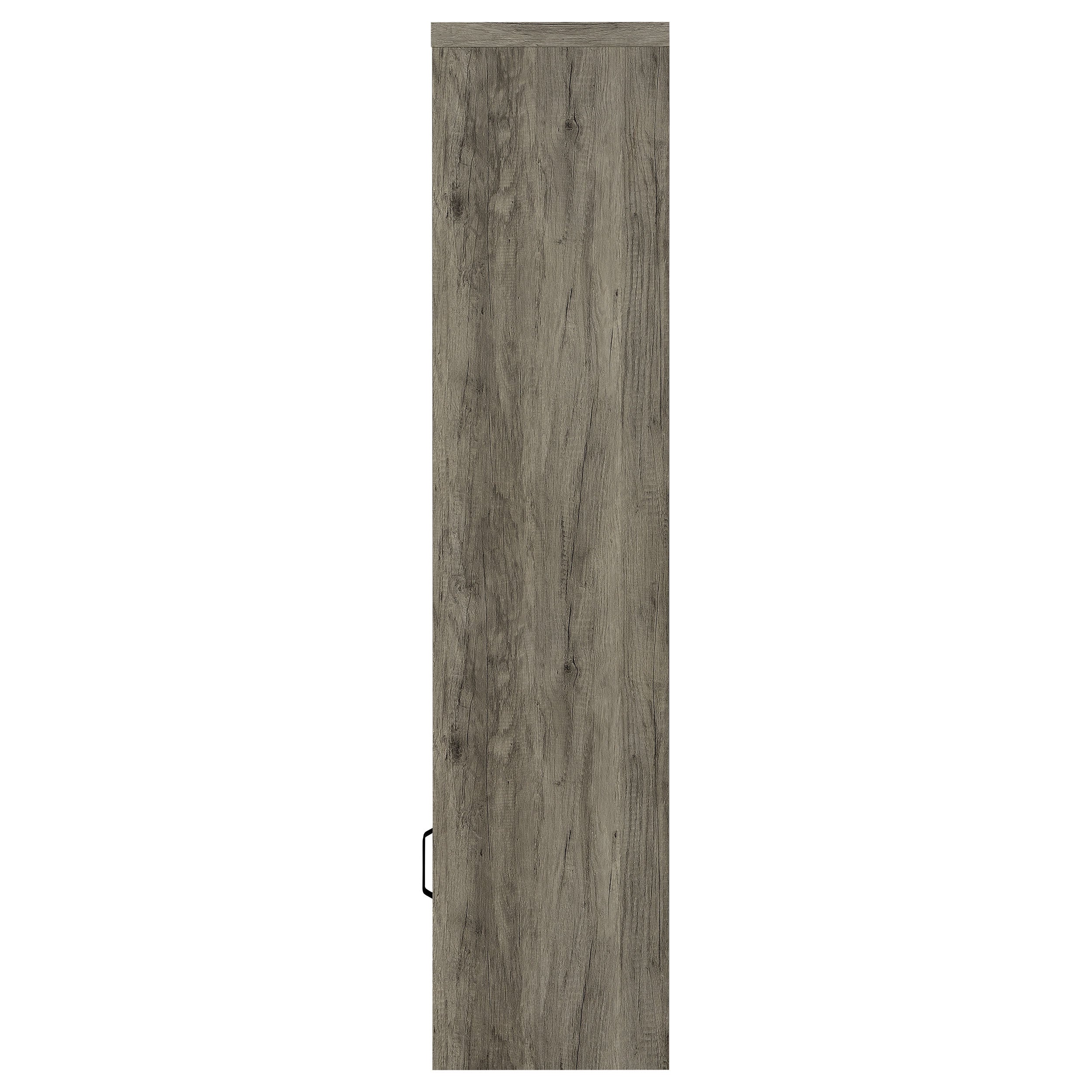 Burke 3-shelf Media Tower With Storage Cabinet Grey Driftwood