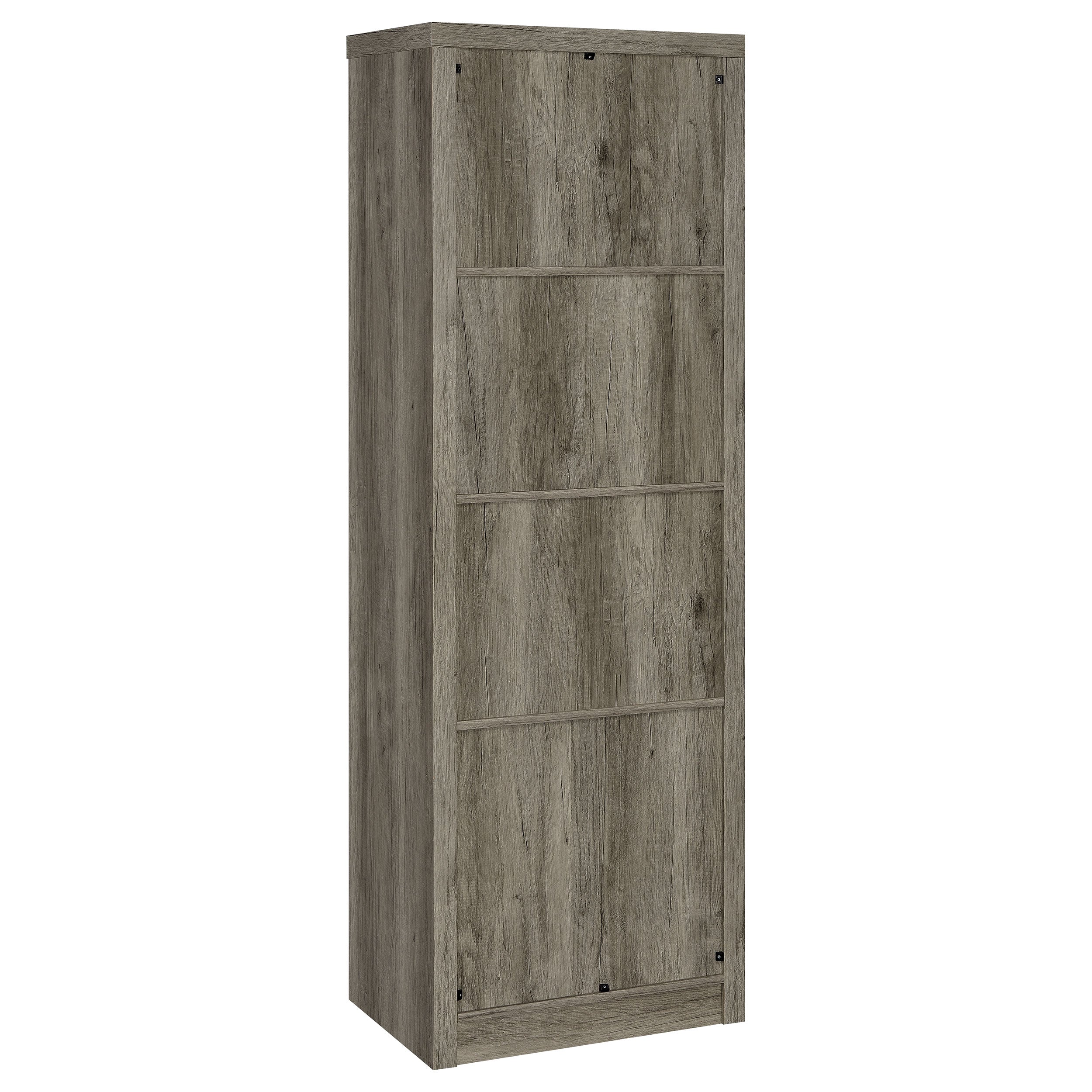 Burke 3-shelf Media Tower With Storage Cabinet Grey Driftwood