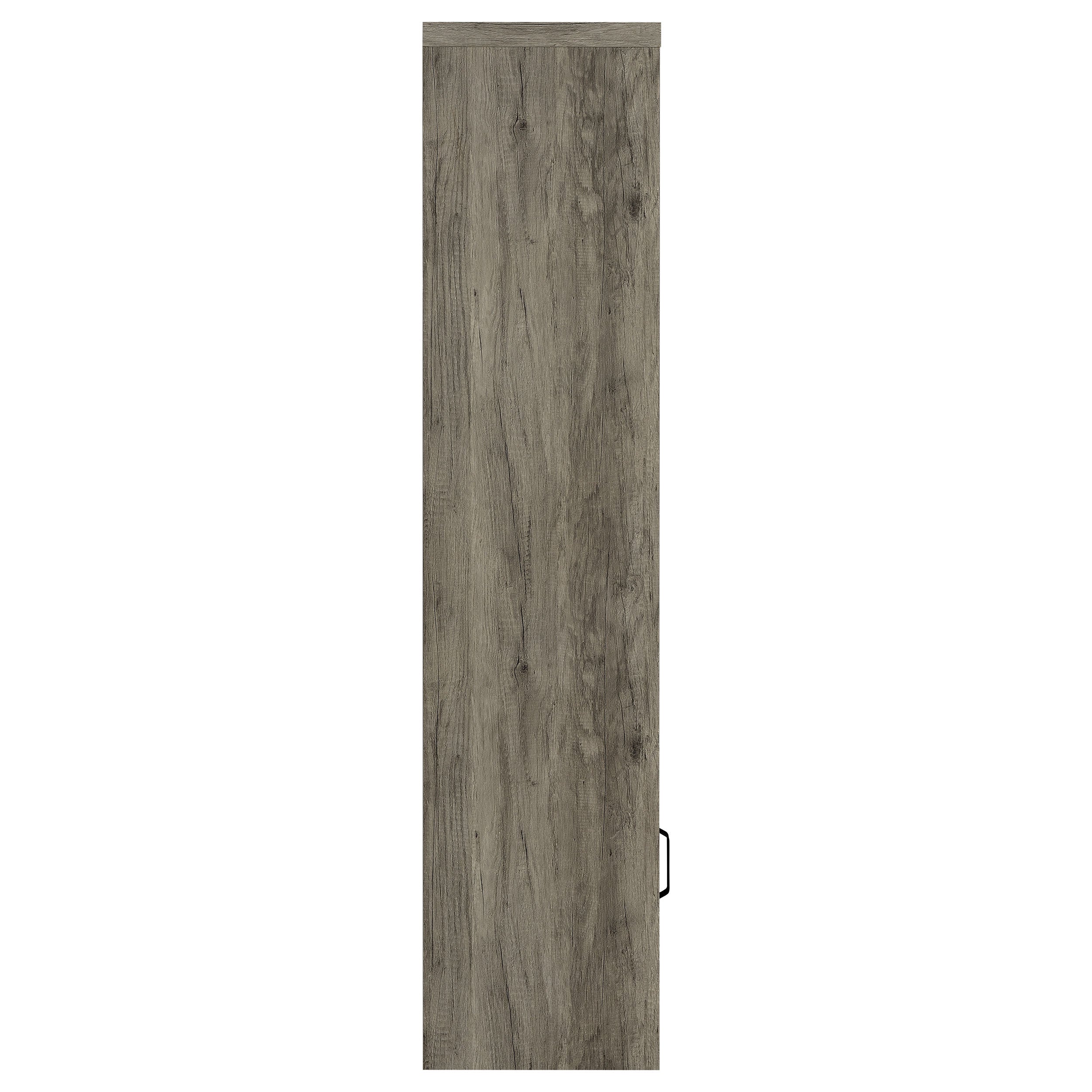 Burke 3-shelf Media Tower With Storage Cabinet Grey Driftwood