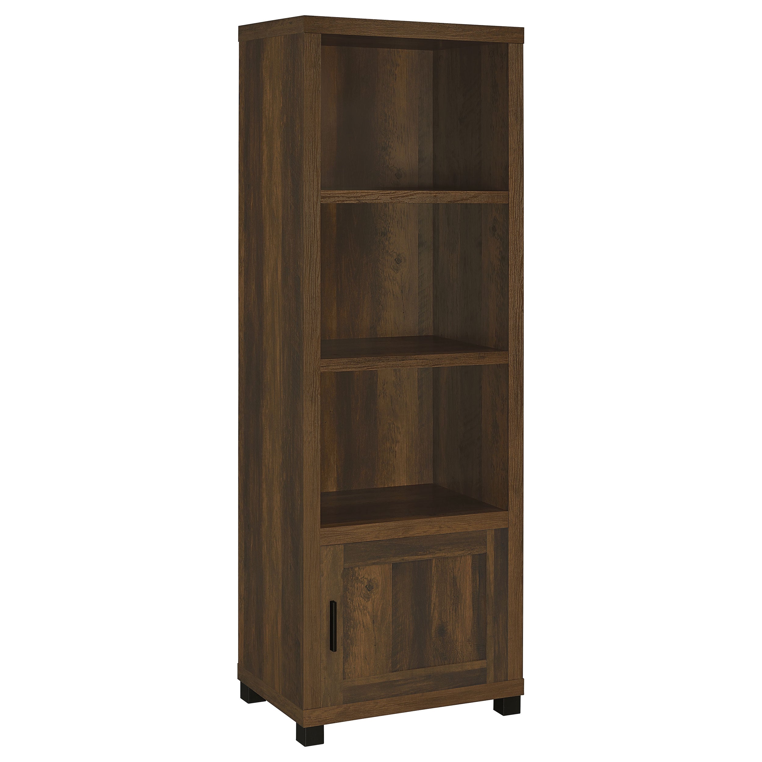 Sachin 3-shelf Media Tower With Storage Cabinet Dark Pine