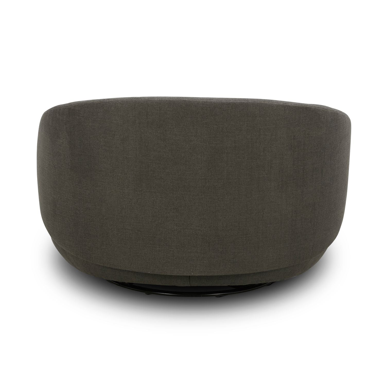 Cassundra Upholstered Swivel Cuddler Chair - Charcoal