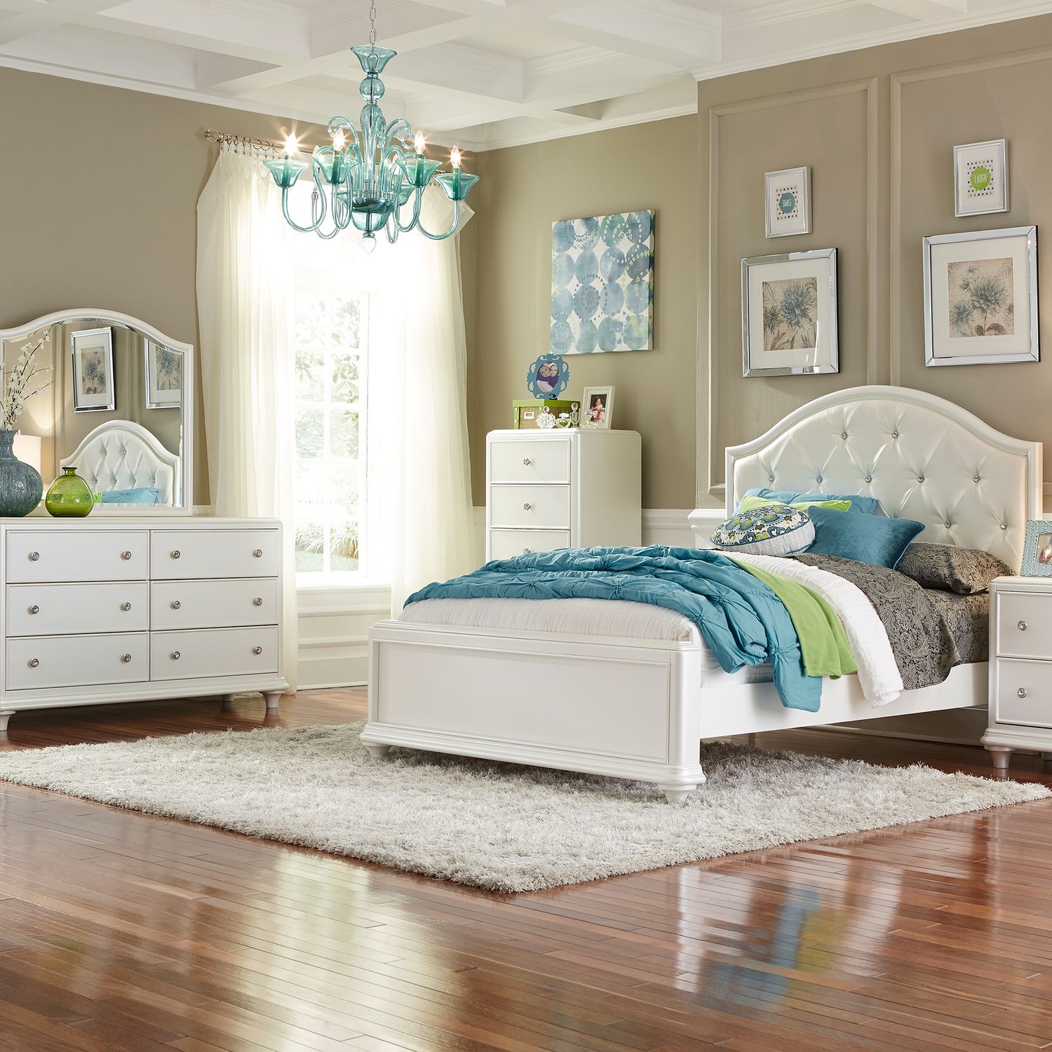 Challinor Full Panel Bed, Dresser & Mirror