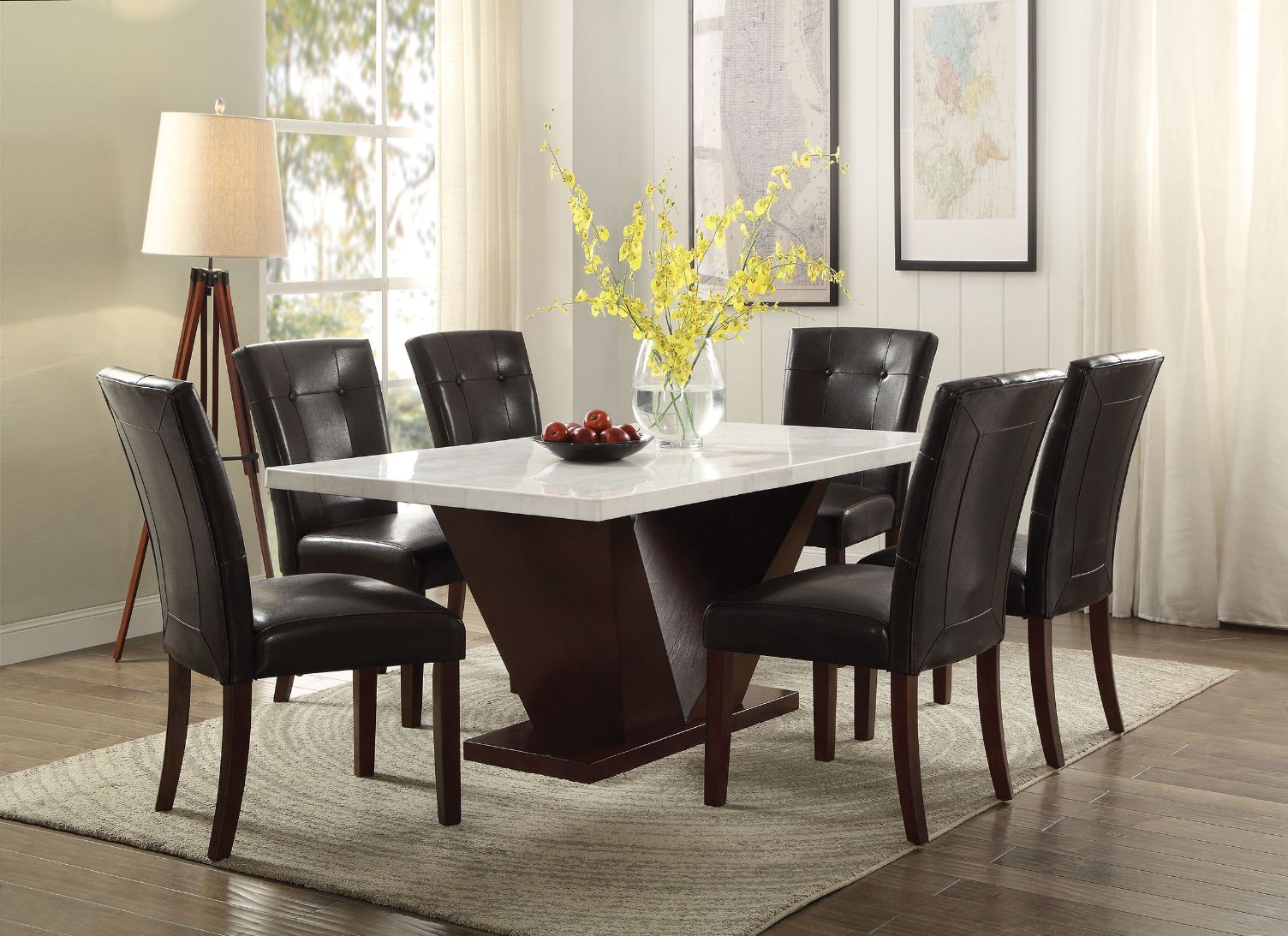 Kalayah Dining Table W/Marble Top