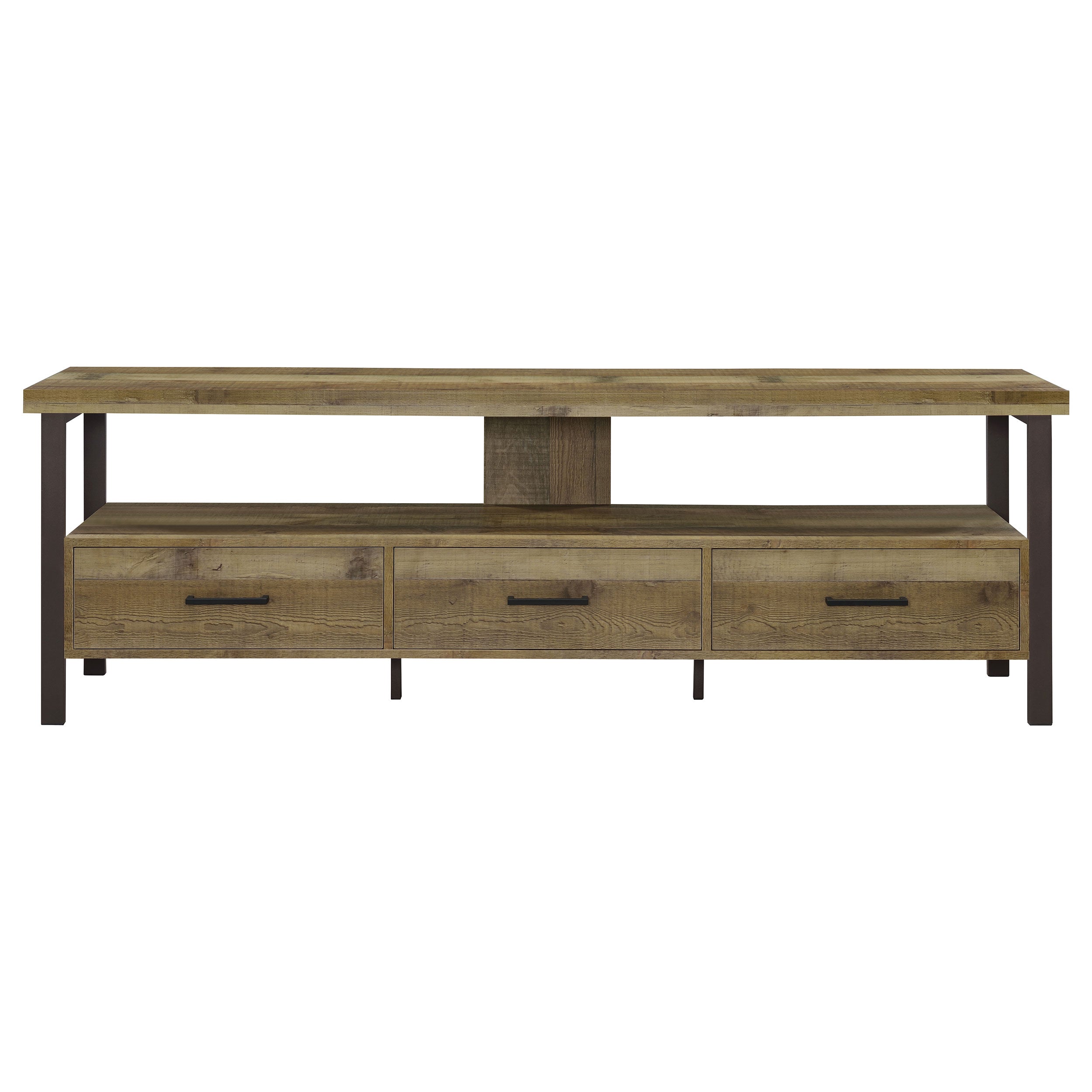 Ruston 71" 3-drawer TV Console Weathered Pine