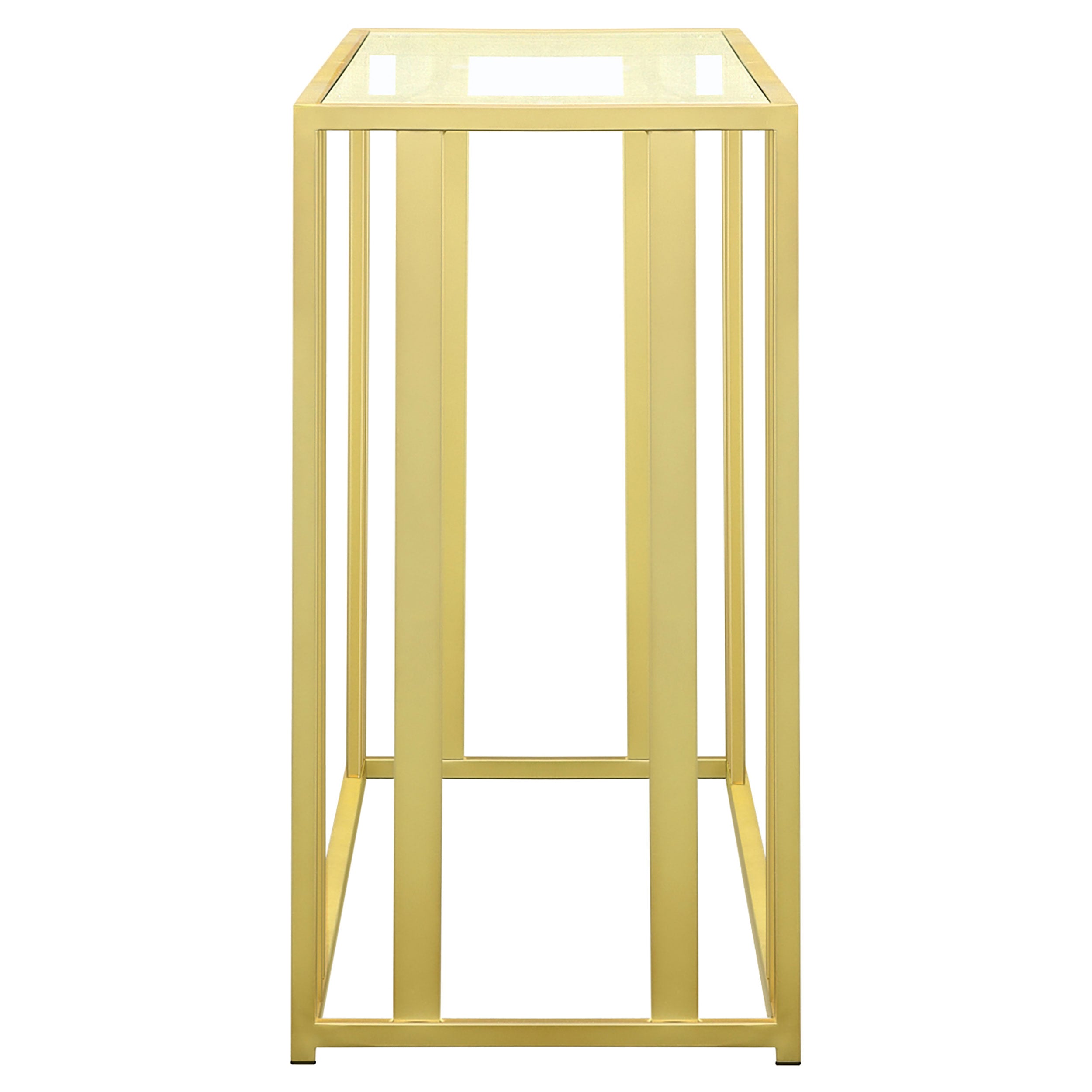 Adri Metal Frame Sofa Table Matte Brass