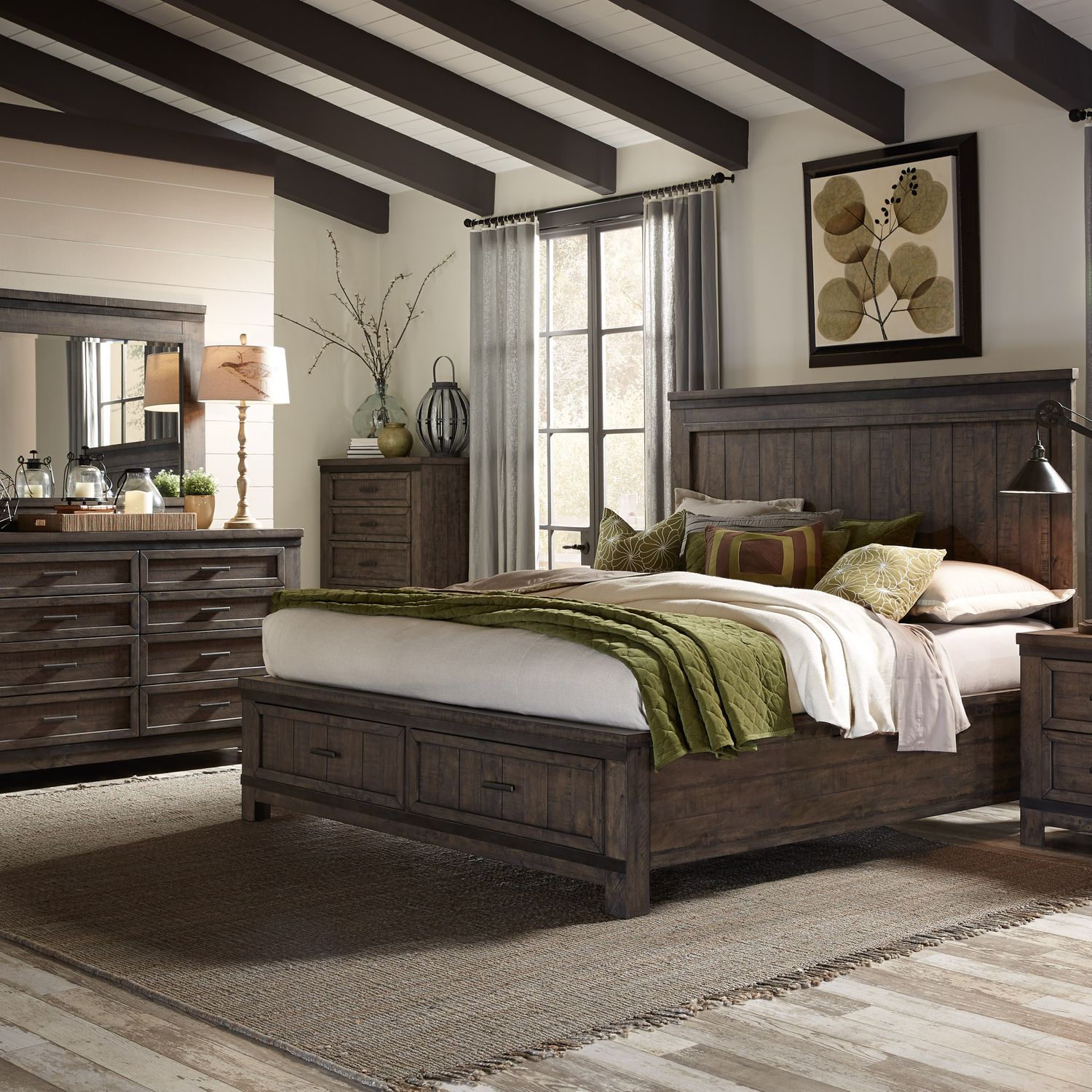 Chunnu King Storage Bed, Dresser & Mirror