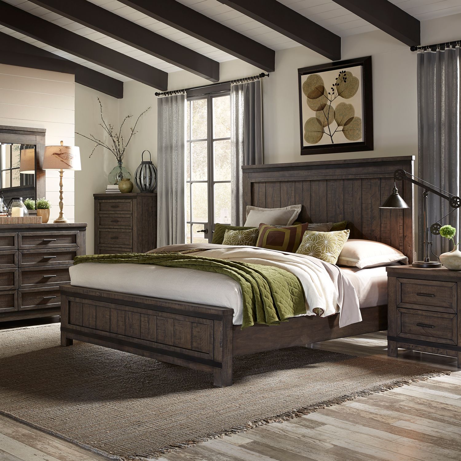 Anajulia Queen Panel Bed, Dresser & Mirror, Chest, Night Stand