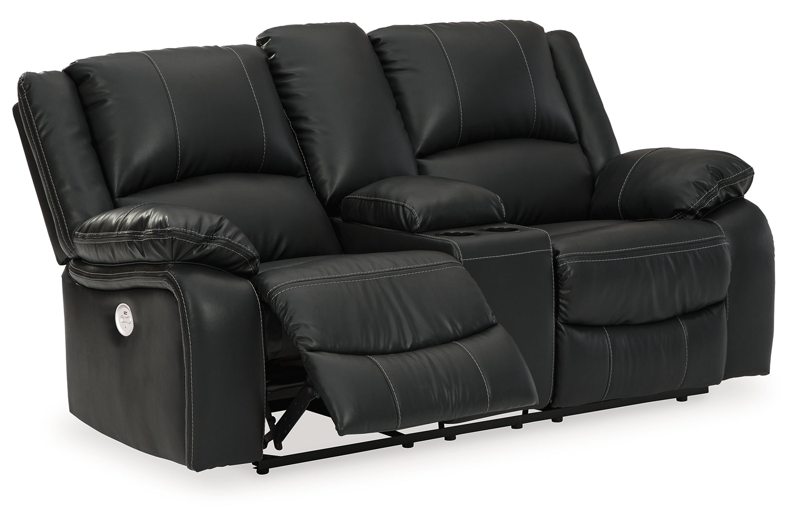 Calderwell Power Reclining Loveseat with Console