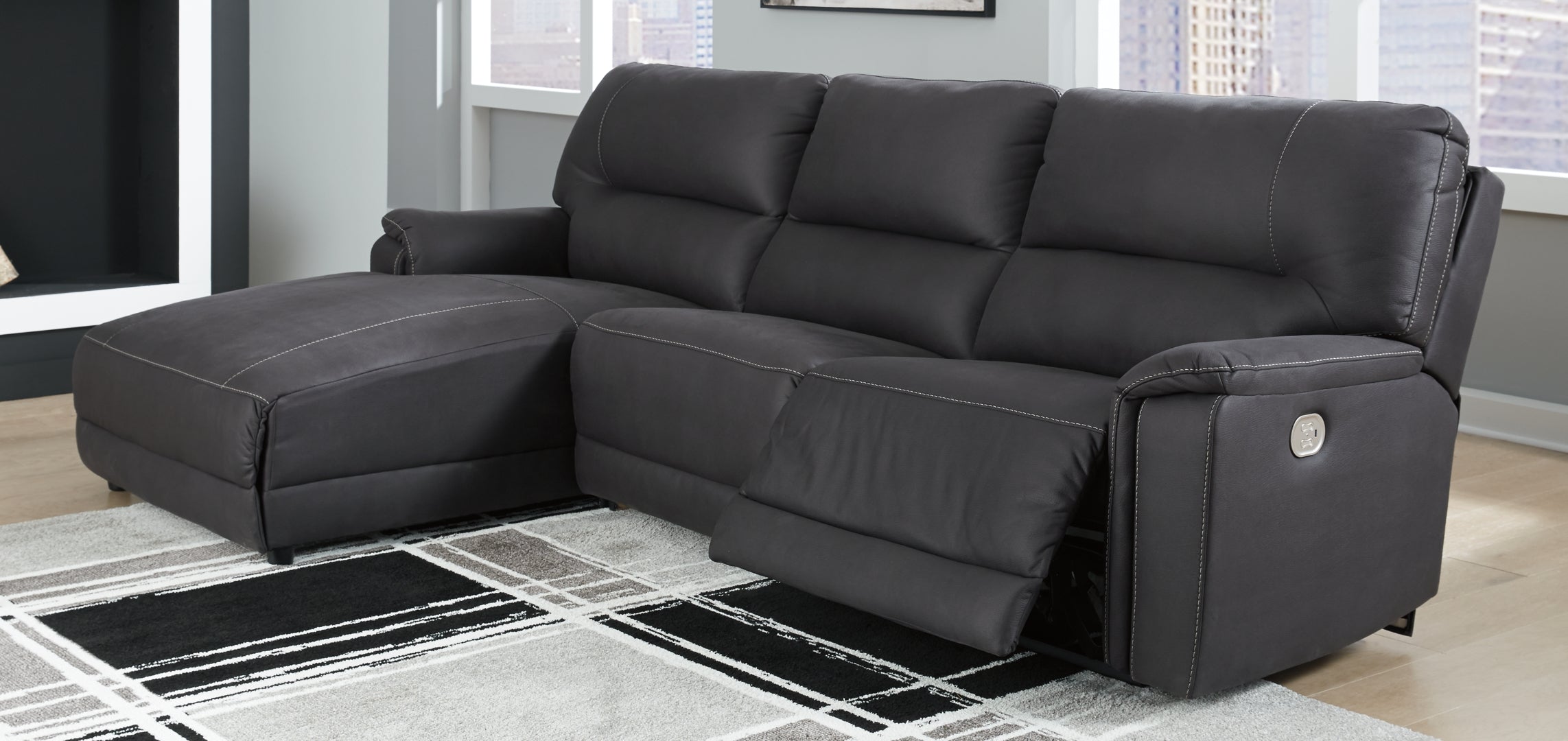 Henefer 3-Piece Power Reclining Sectional with Chaise