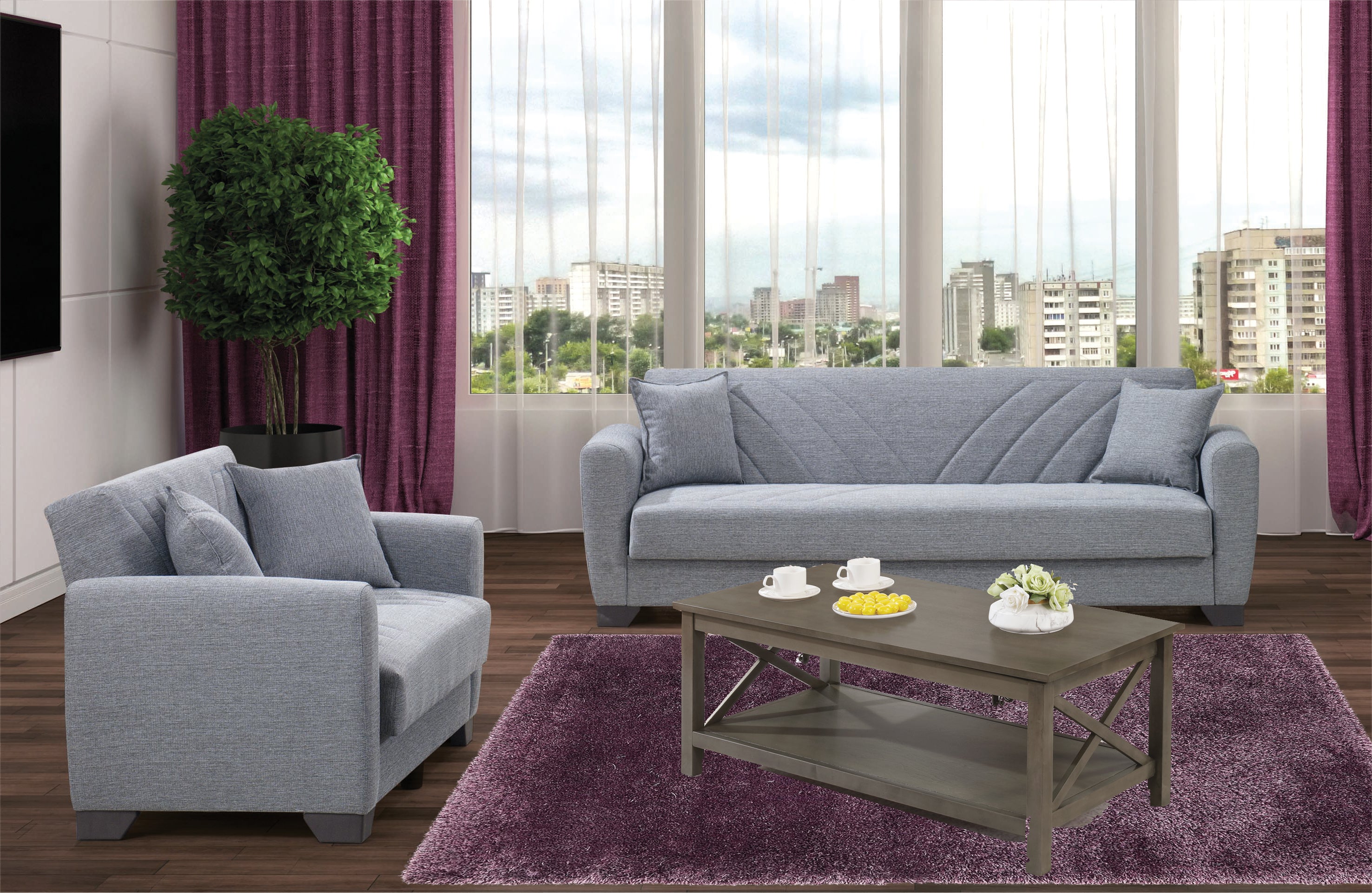 Malayla Living Room Set, Sofa Loveseat