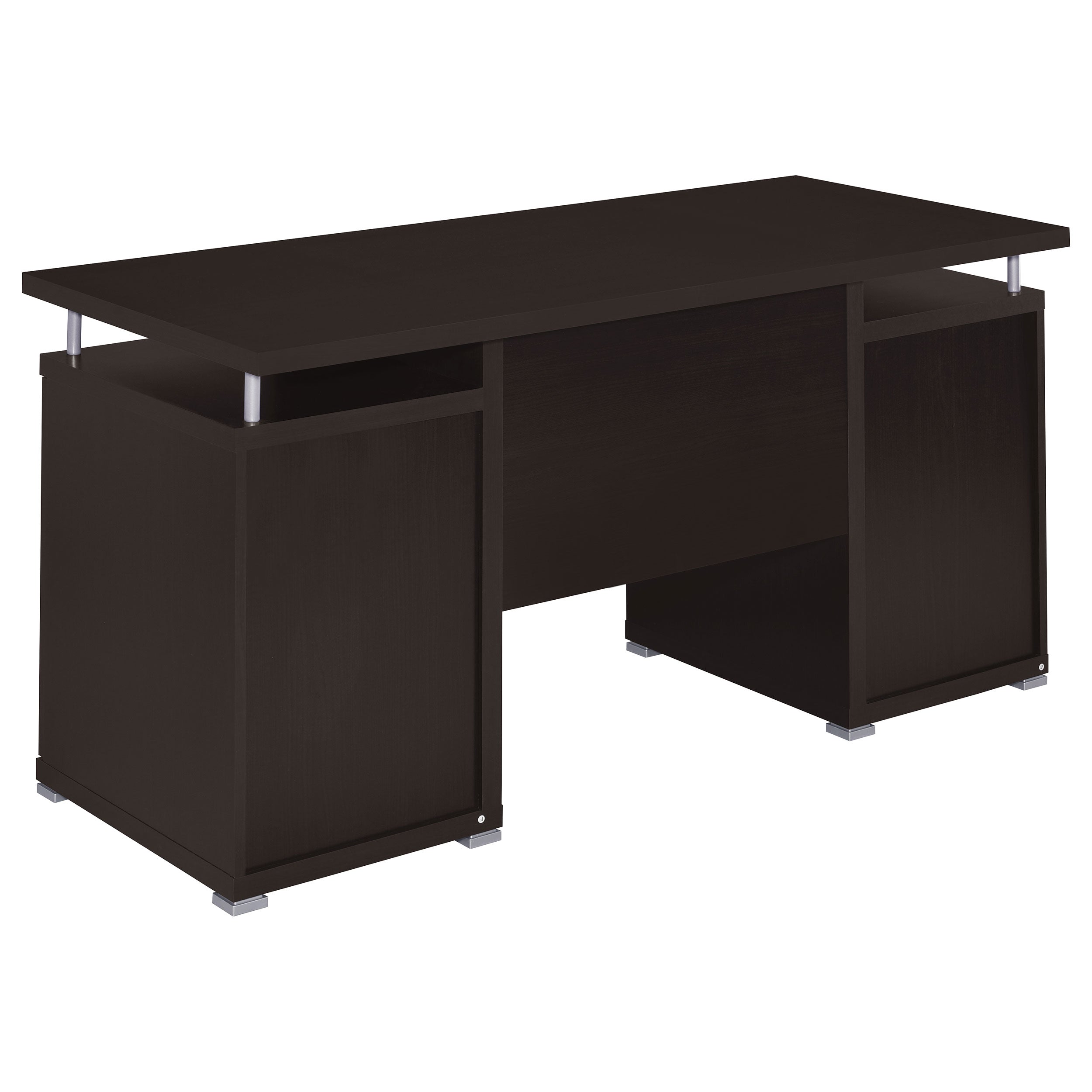 Aglae 2-drawer Computer Desk Cappuccino Computer Desk Brown