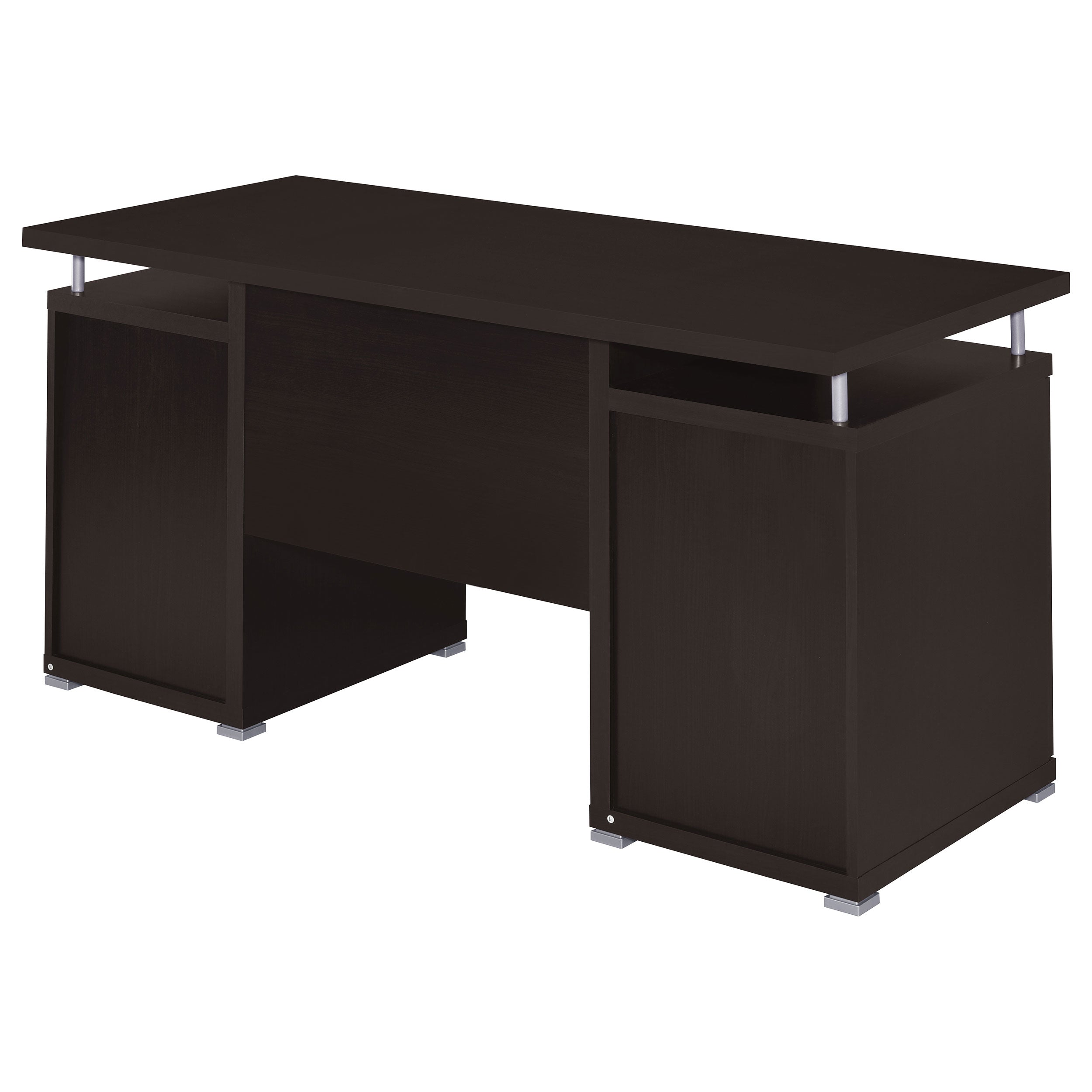 Aglae 2-drawer Computer Desk Cappuccino Computer Desk Brown