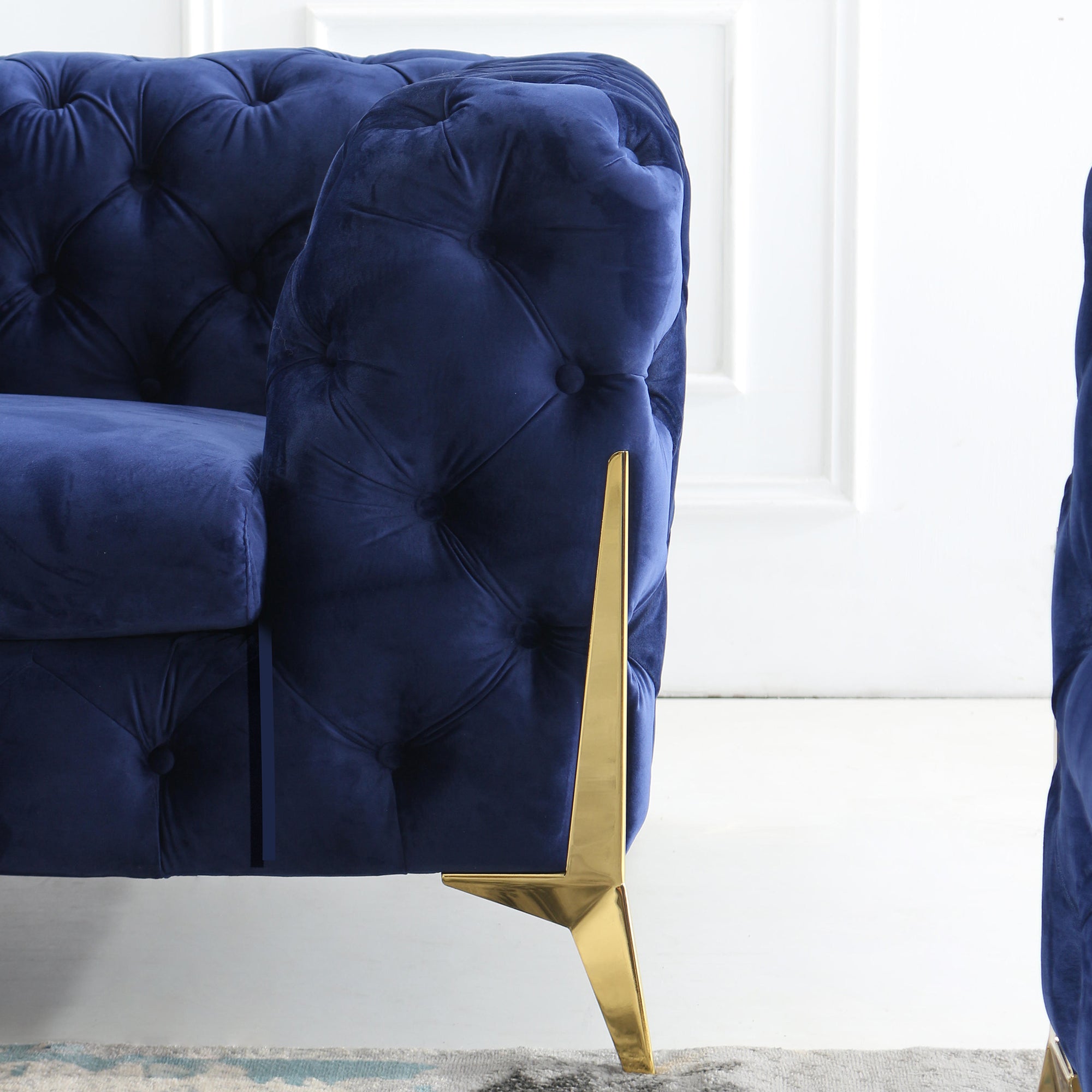 August Grove Armchair Blue