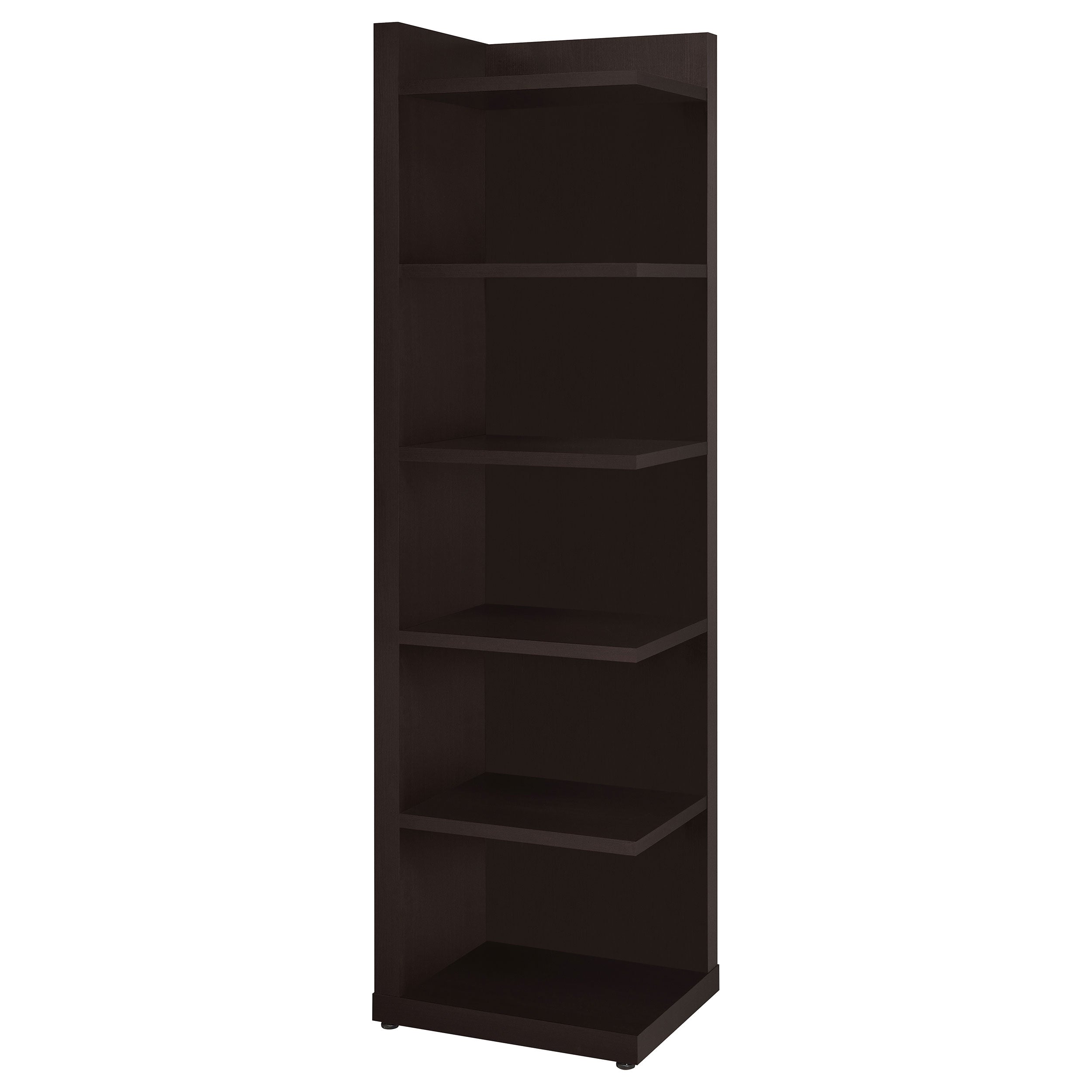 Pinckard 6-tier Corner Bookcase Cappuccino