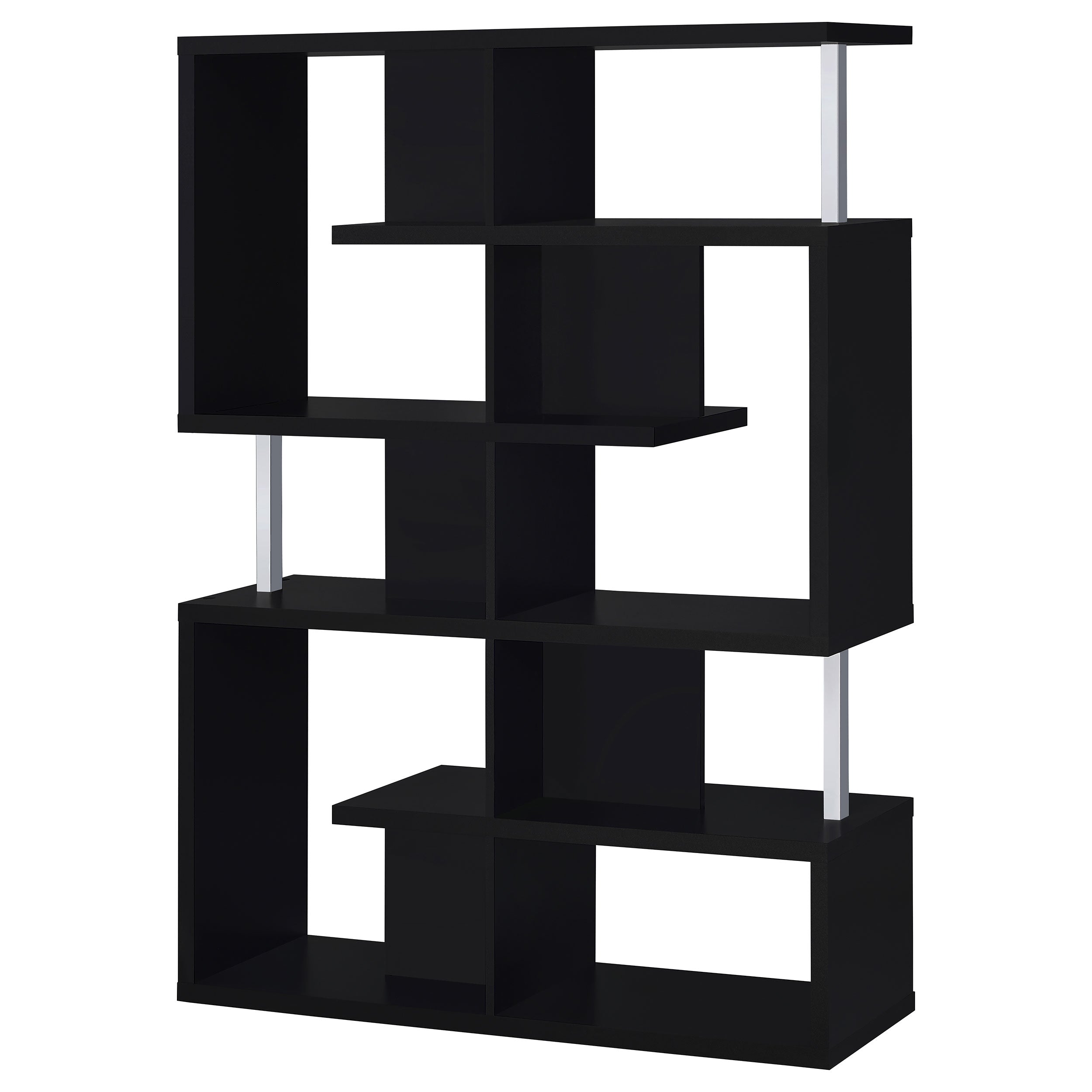 Hoover 5-tier Bookcase Black and Chrome