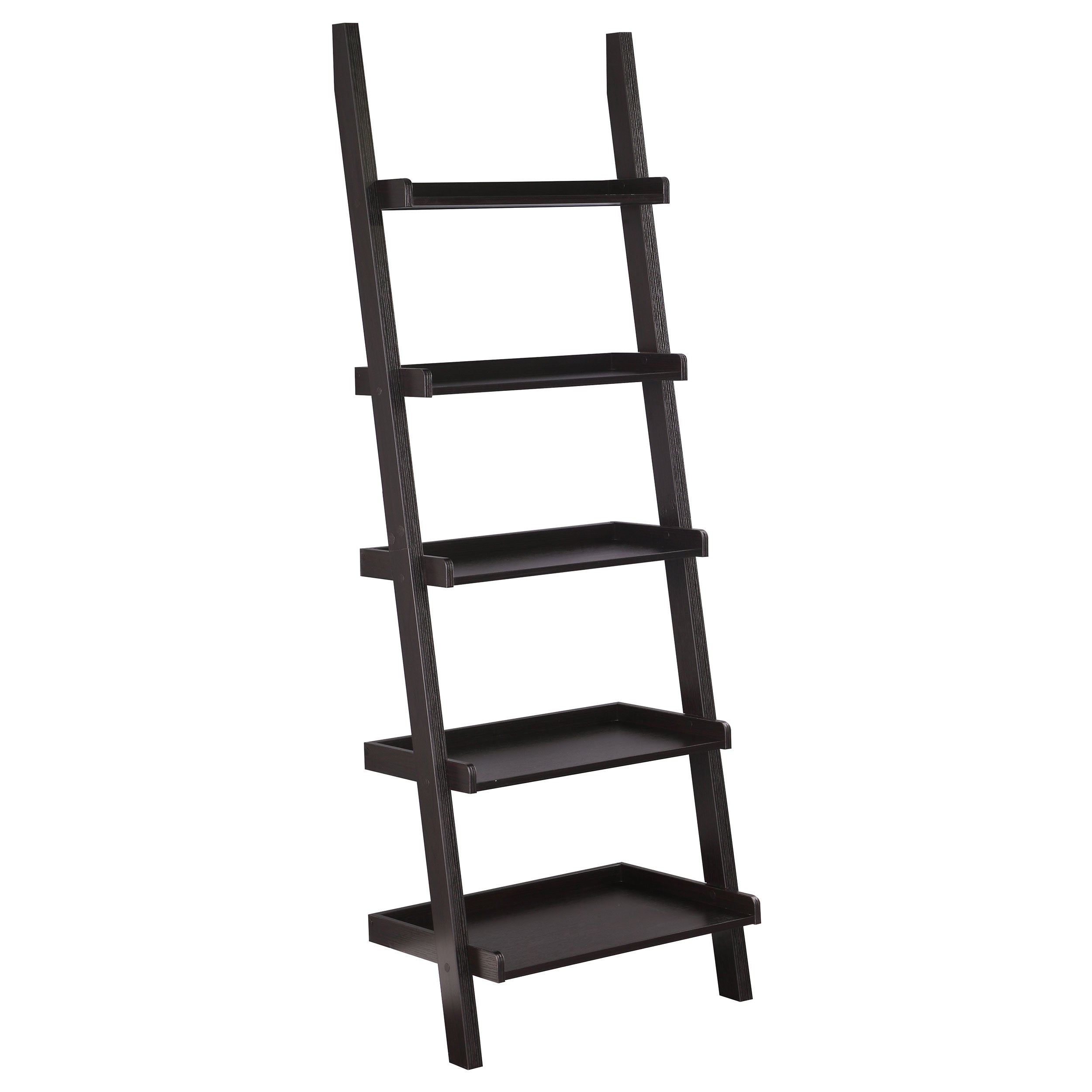 Colella 3-piece Storage Ladder Bookcase Set Cappuccino