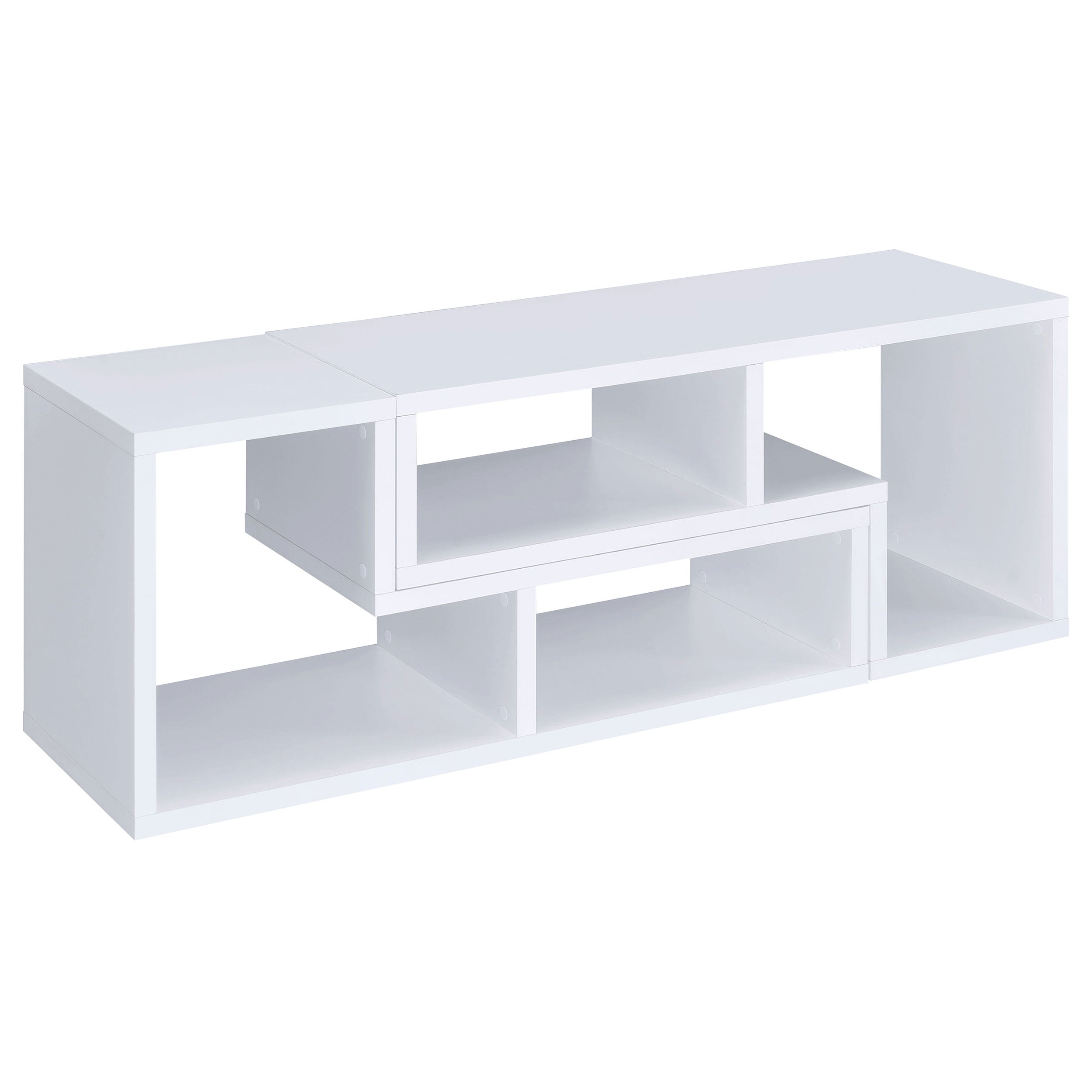 Velma Convertible TV Console and Bookcase White