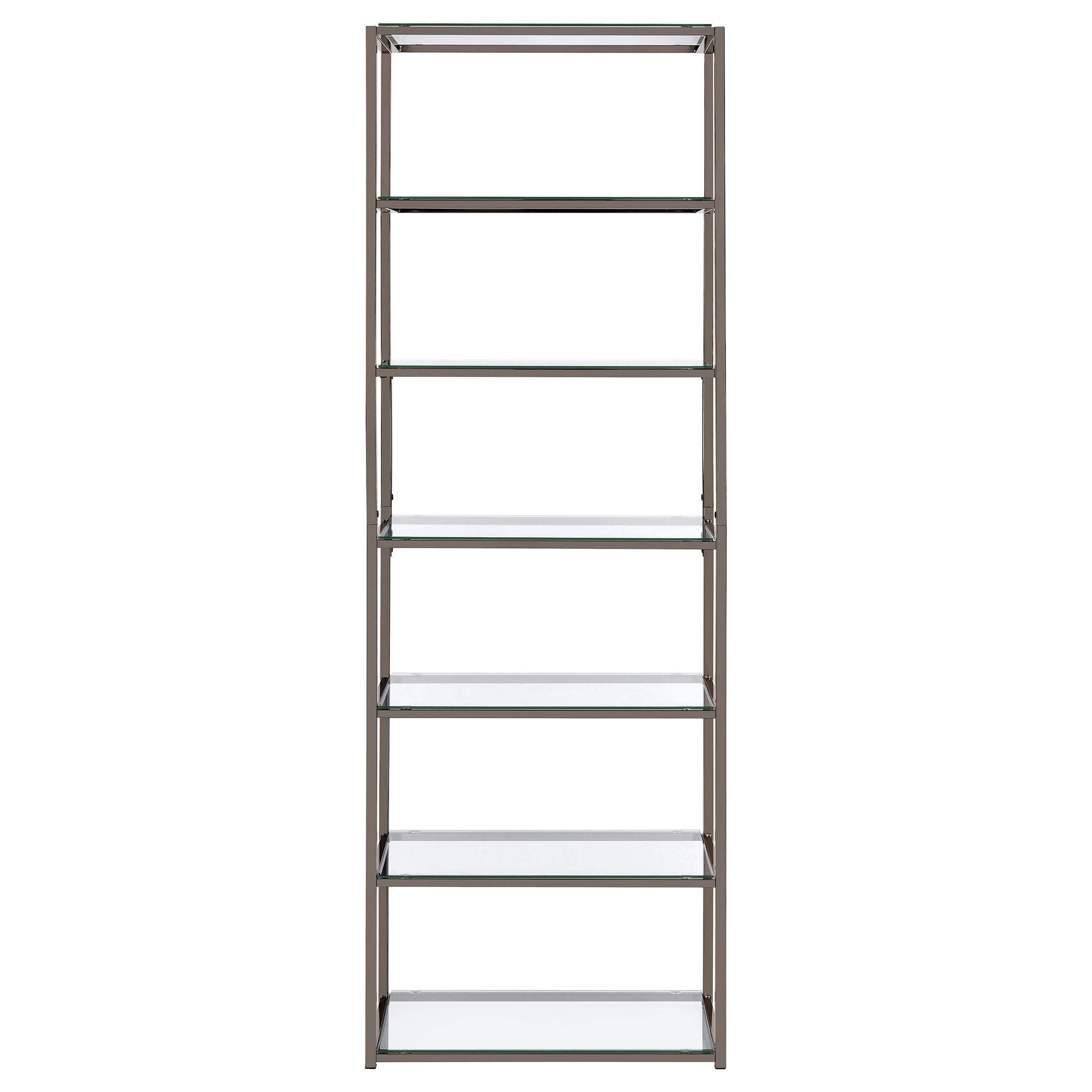 Kate 6-shelf Bookcase Black Nickel