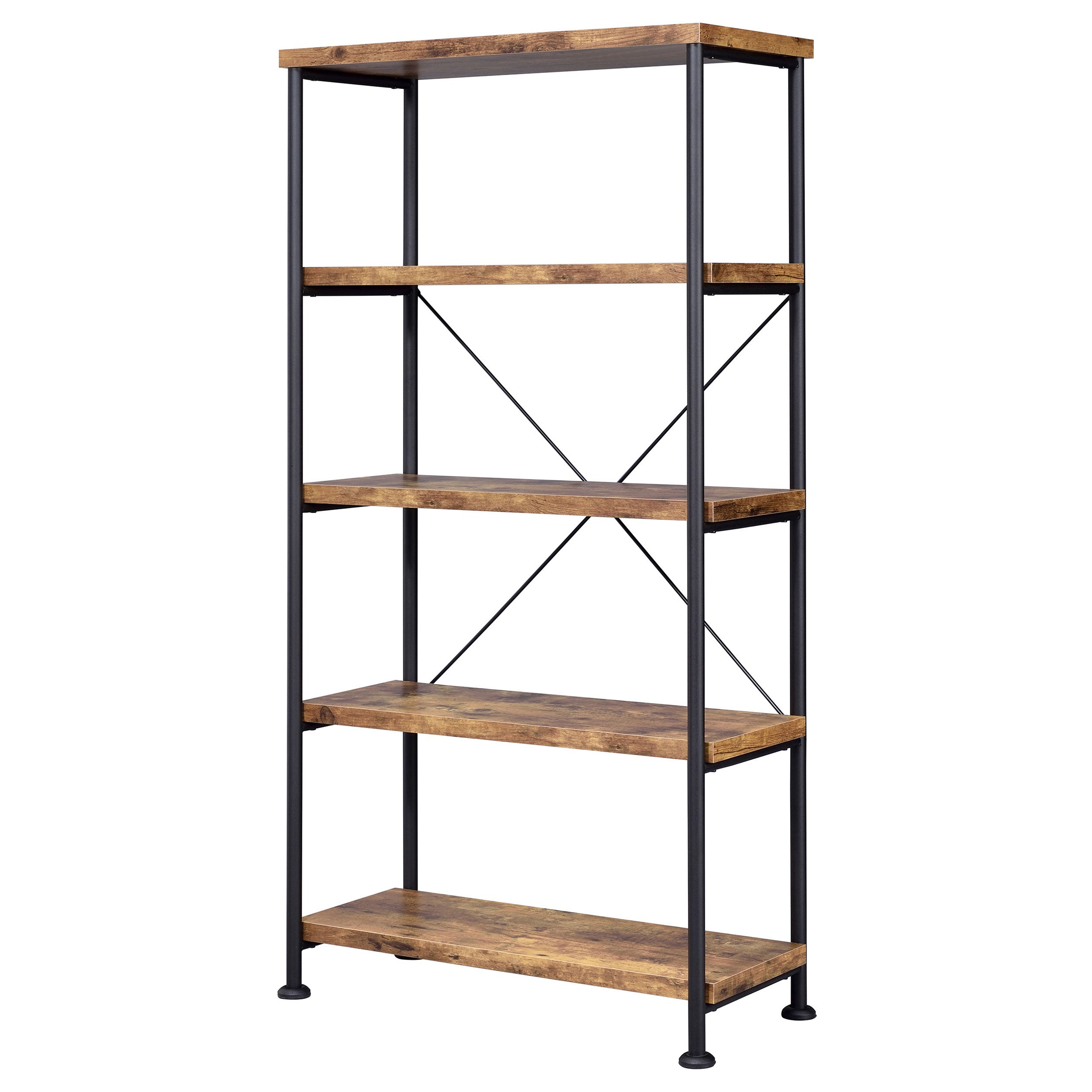 Analiese 4-shelf Bookcase Antique Nutmeg