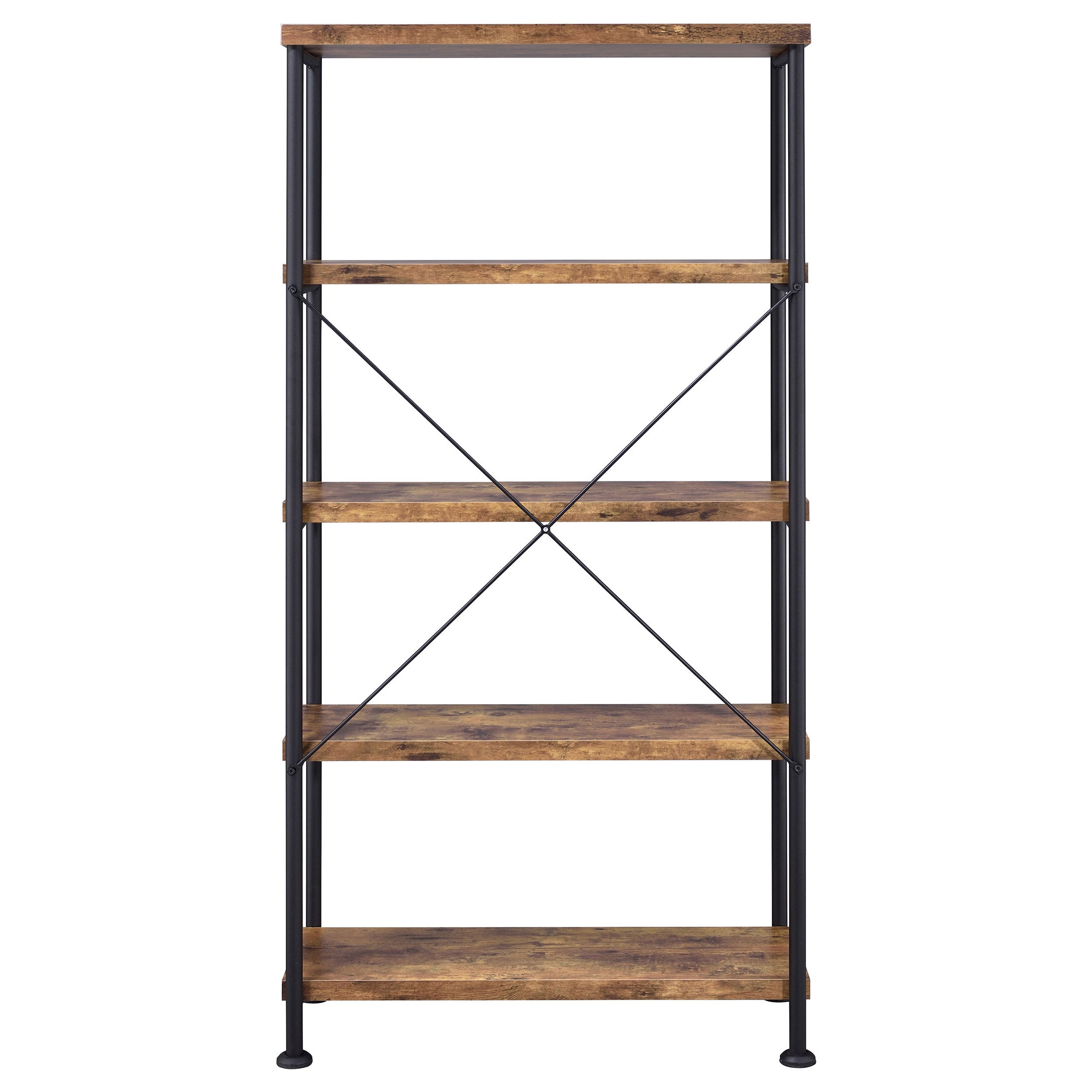 Analiese 4-shelf Bookcase Antique Nutmeg