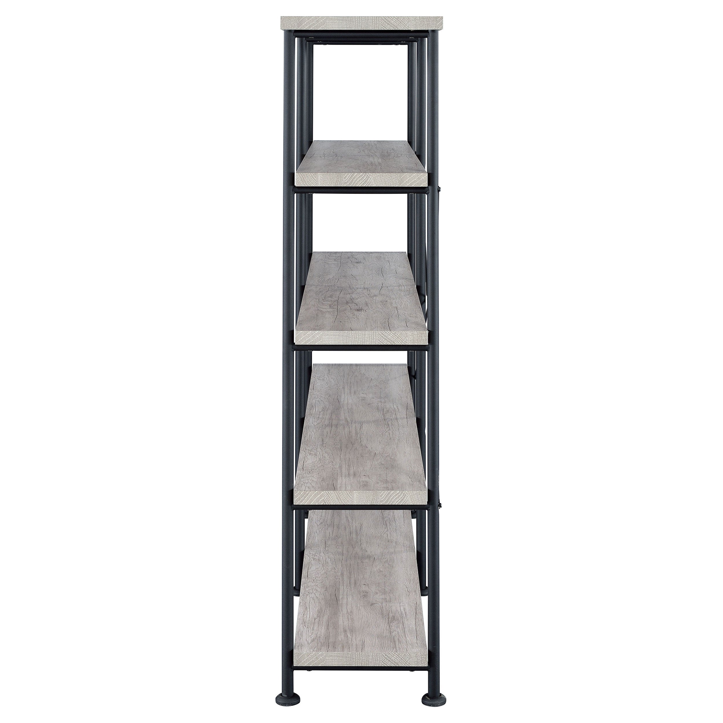 Analiese 4-shelf Open Bookcase Grey Driftwood